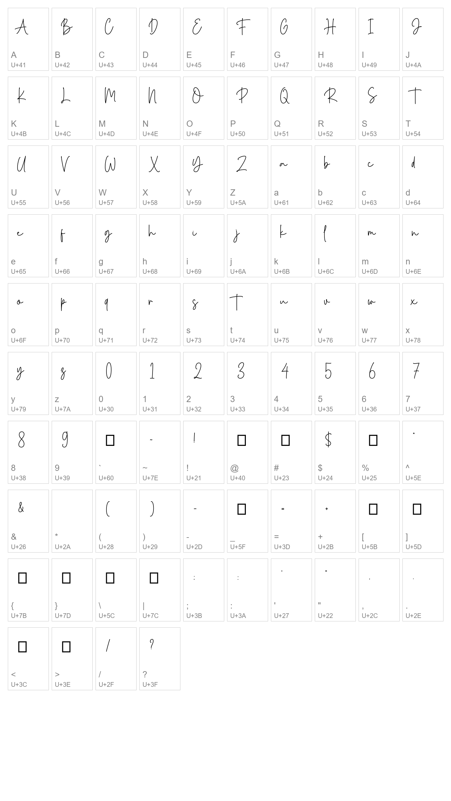 Character Map Image
