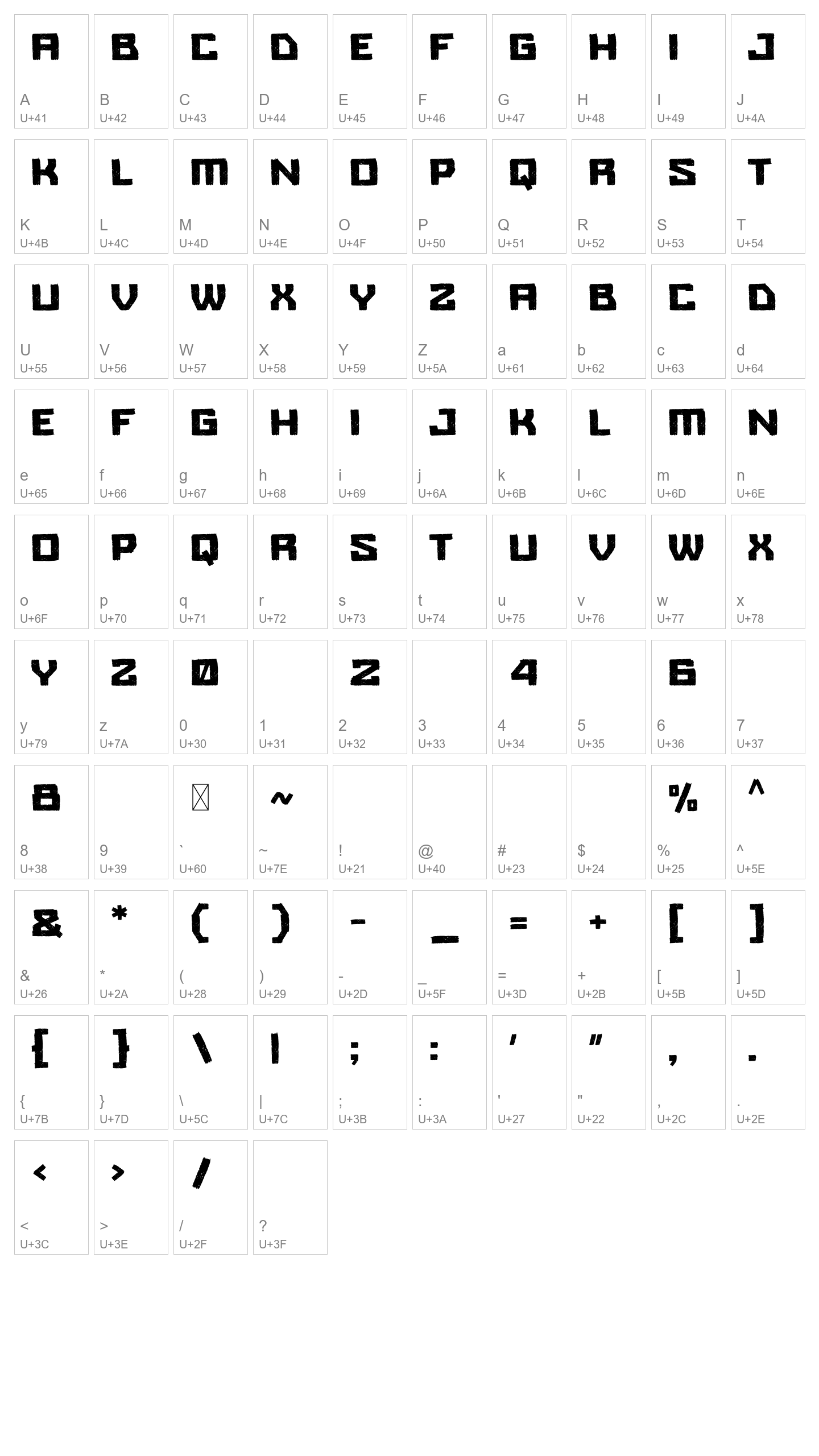 Character Map Image