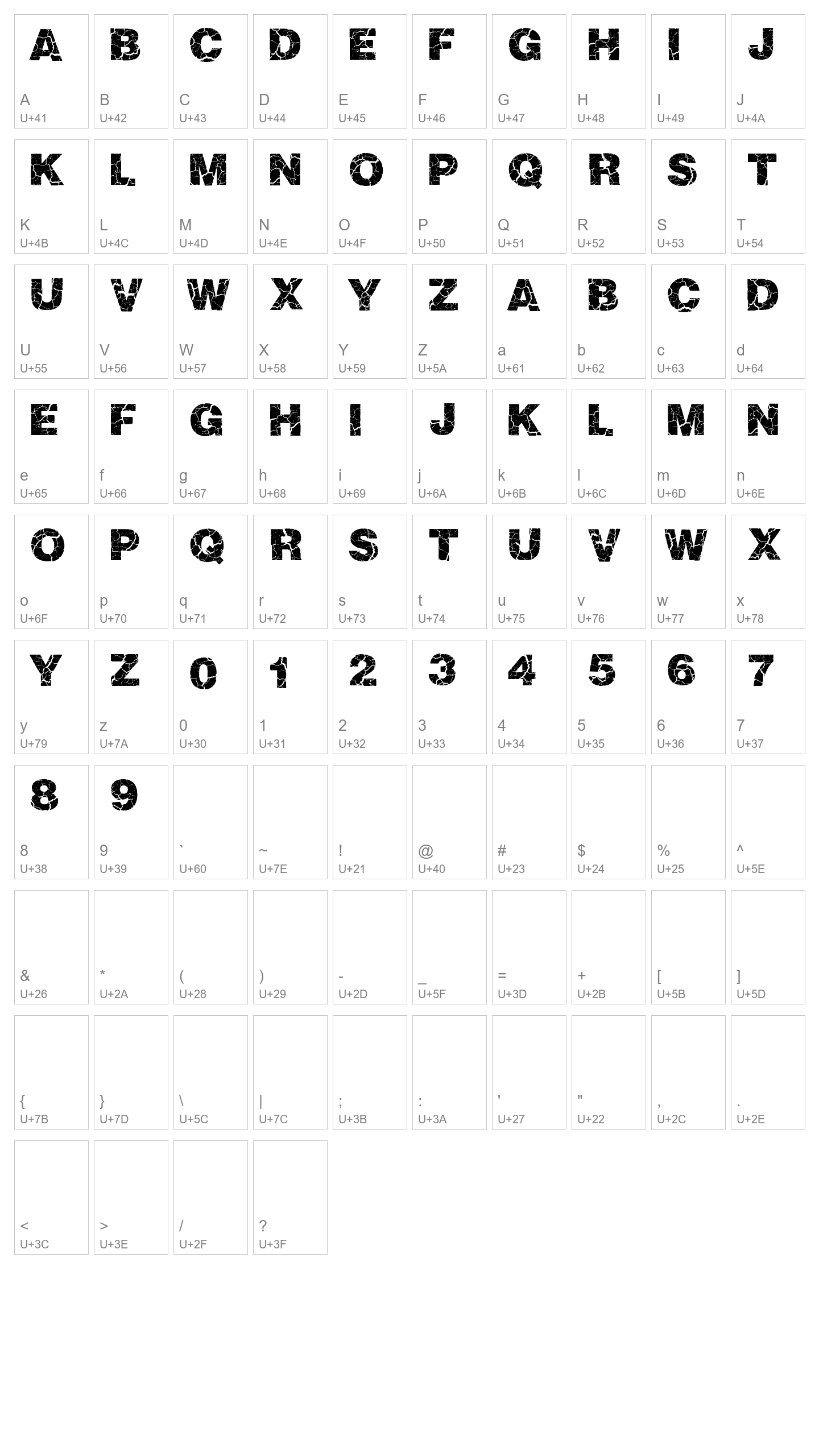 Character Map Image