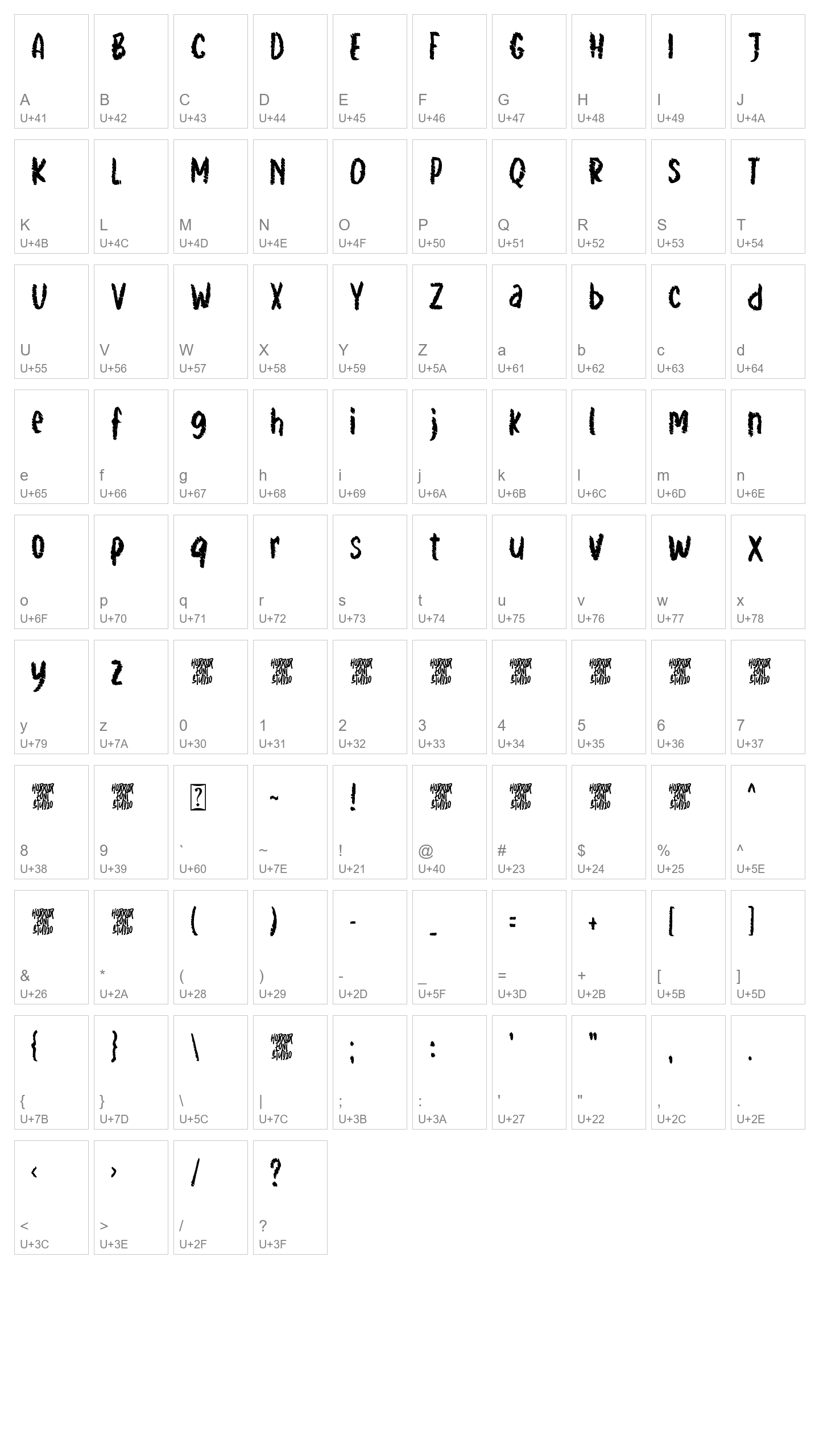 Character Map Image