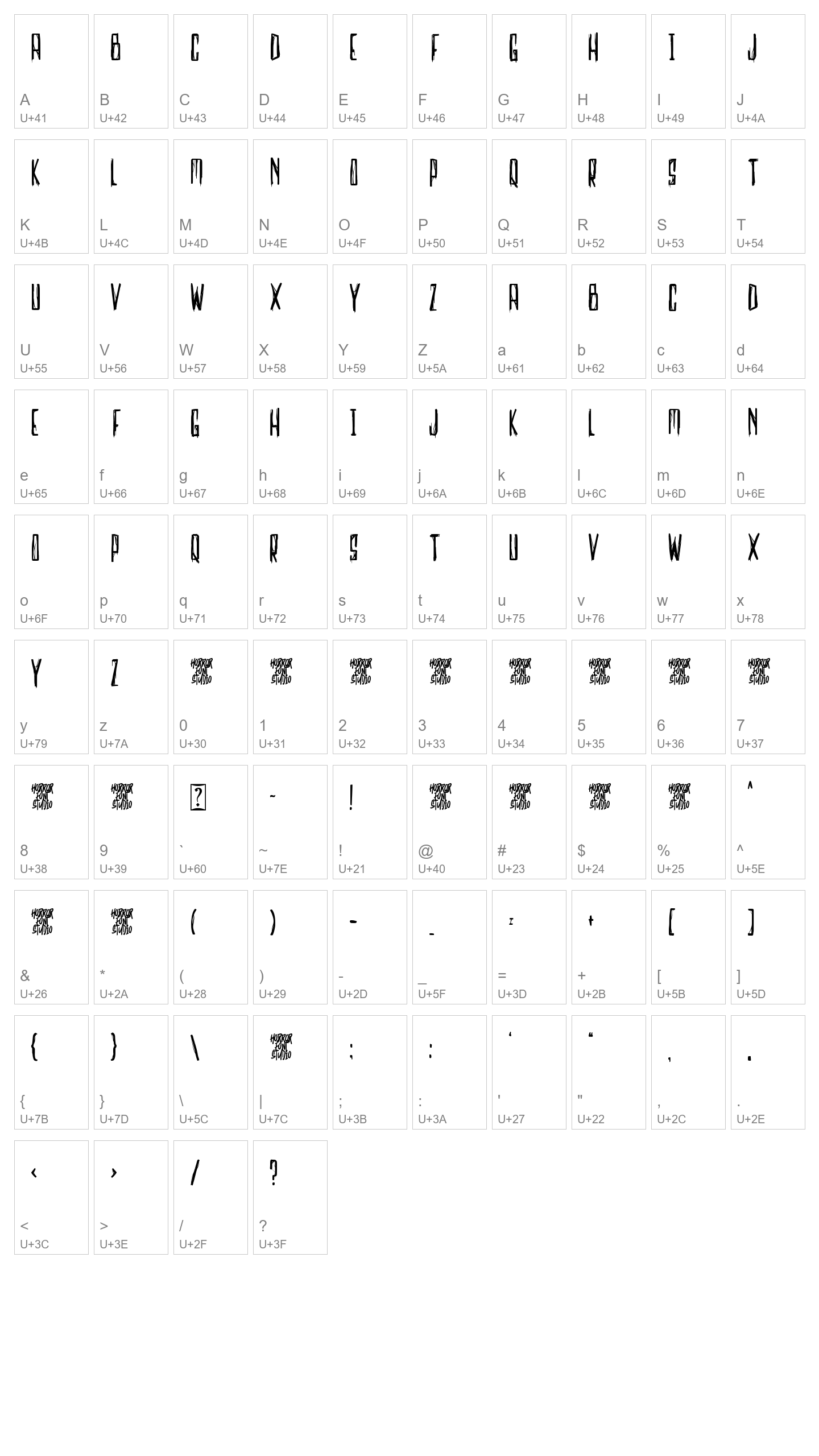 Character Map Image