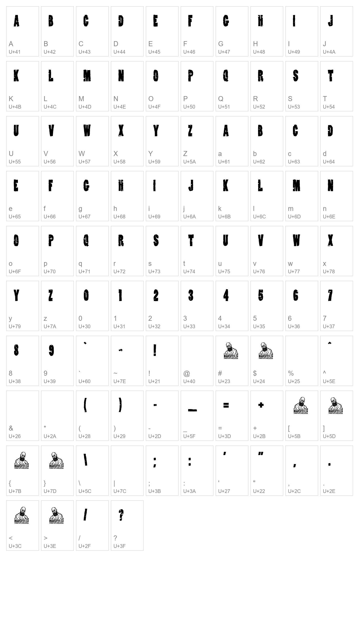 Character Map Image