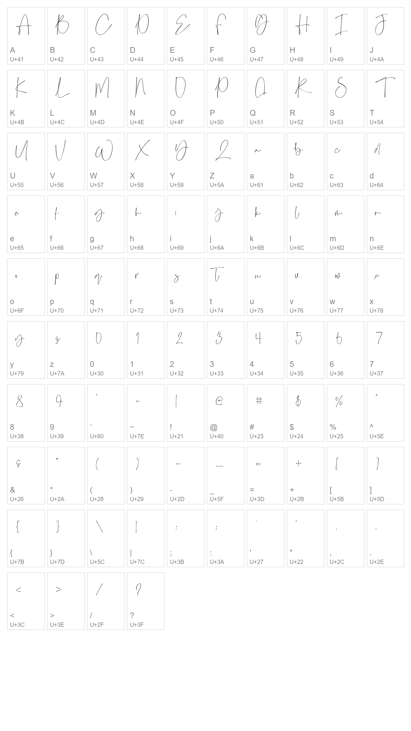Character Map Image