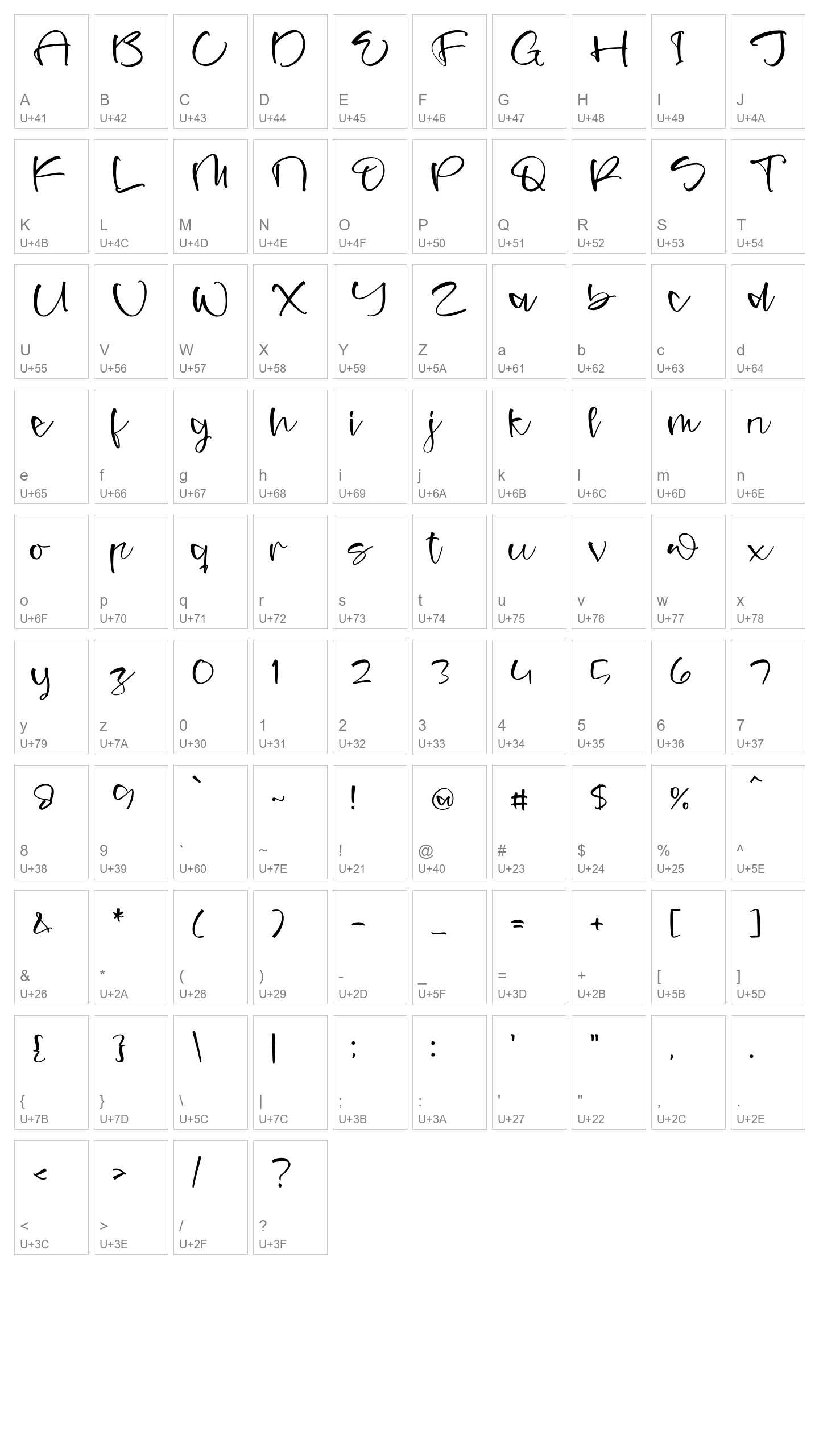 Character Map Image