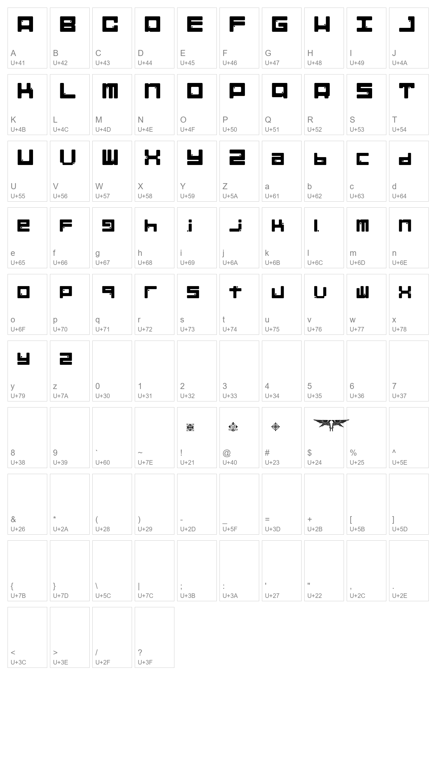 Character Map Image