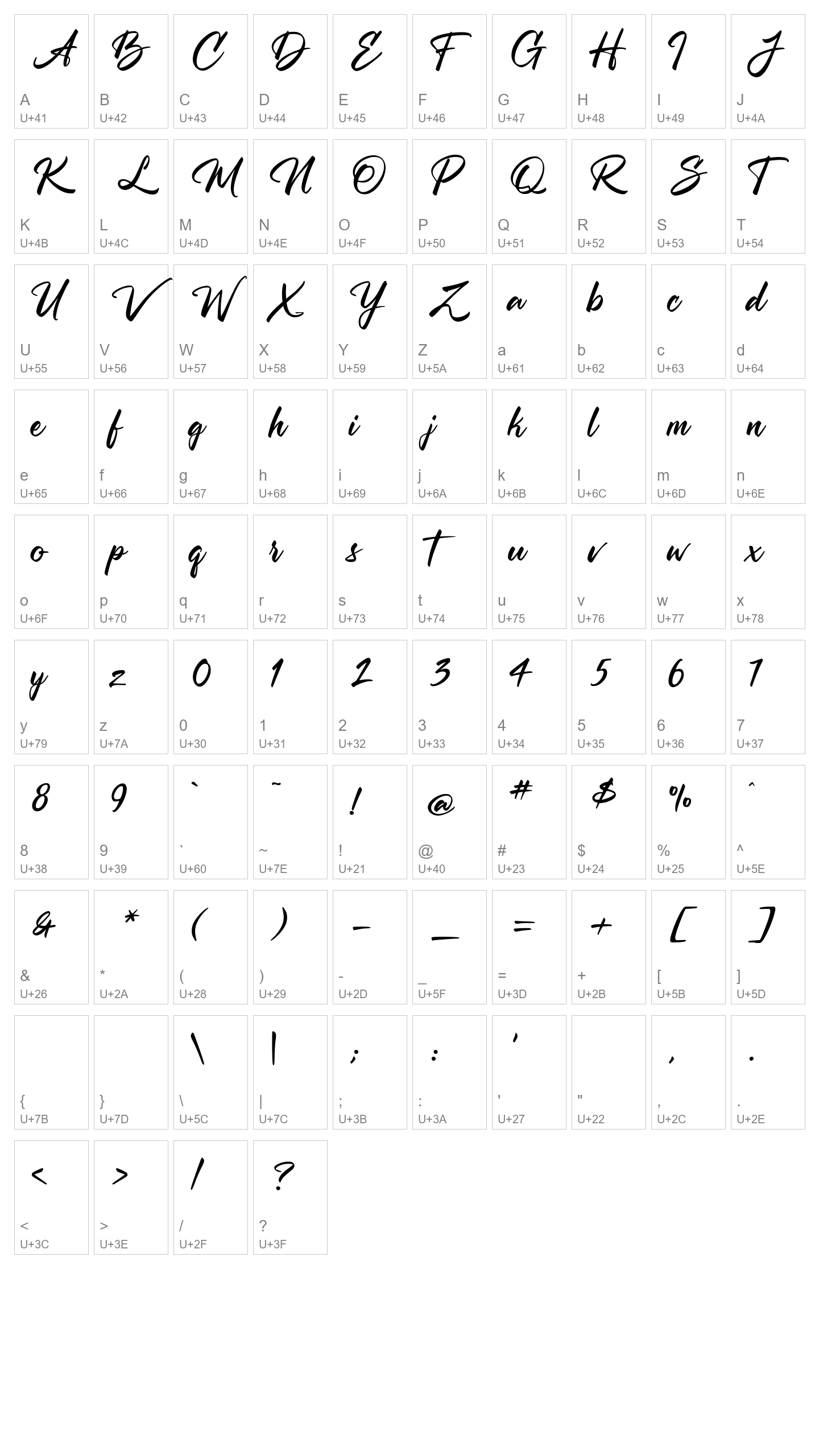 Character Map Image