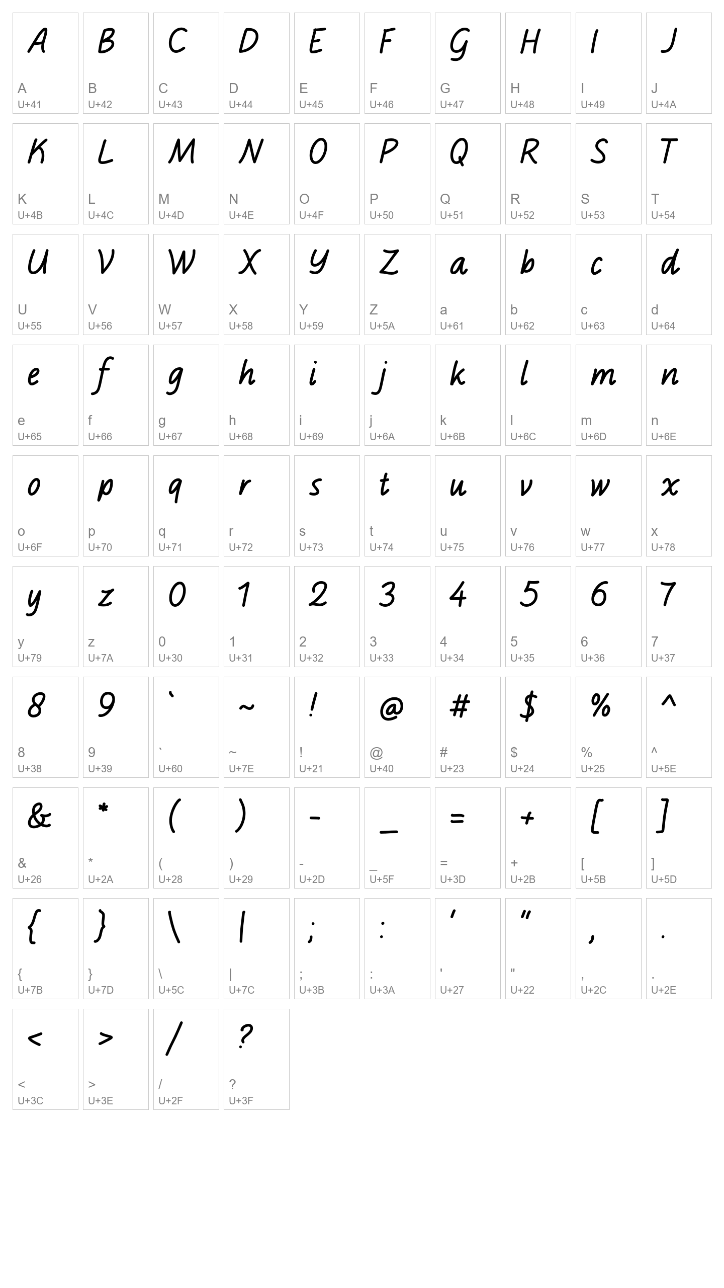 Character Map Image