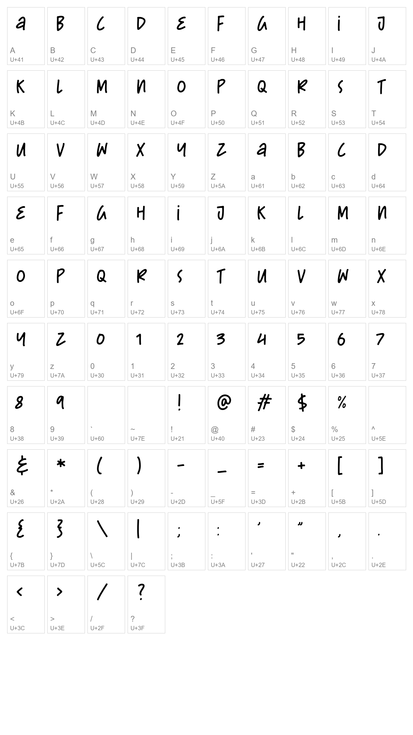 Character Map Image