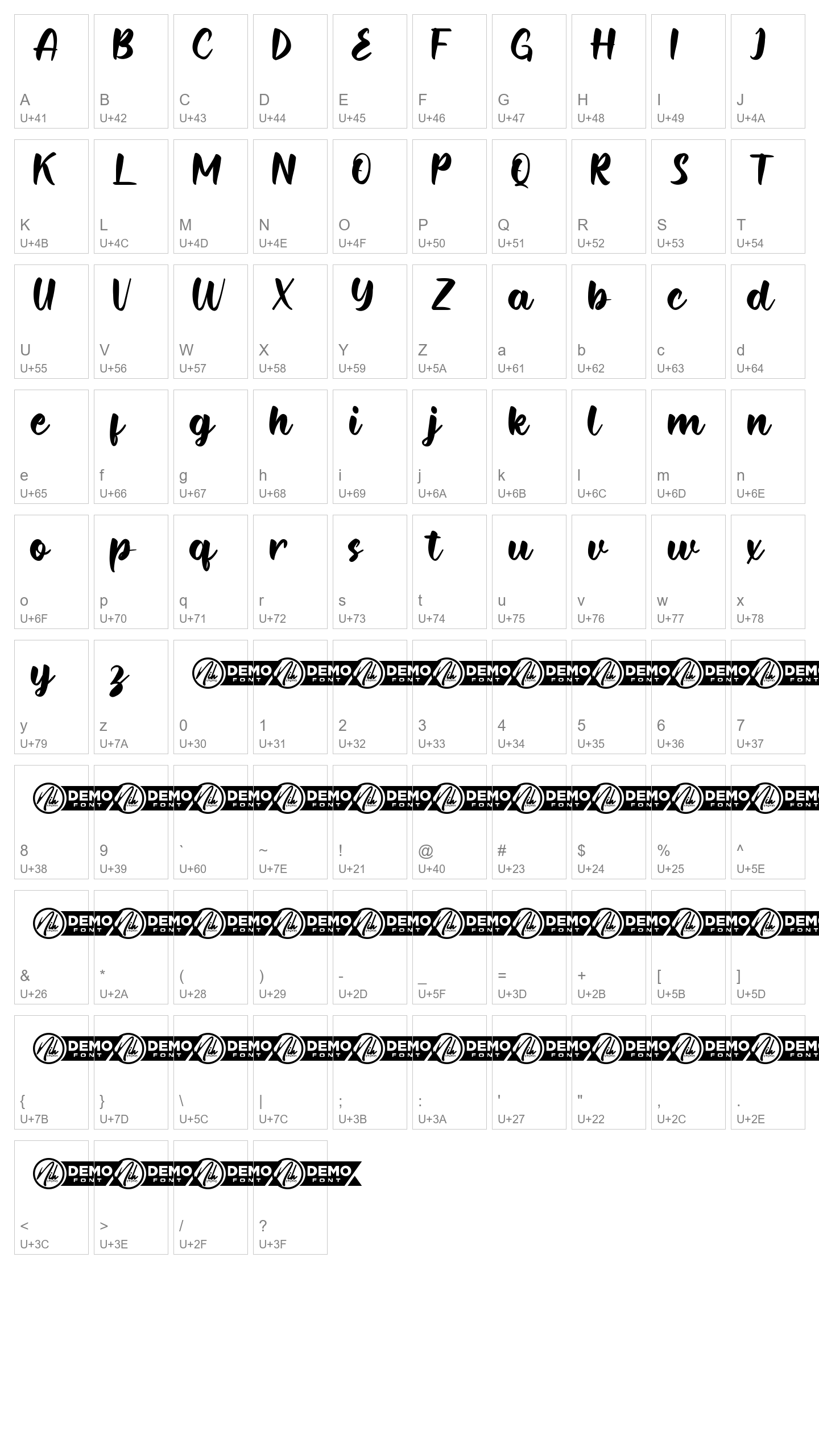 Character Map Image
