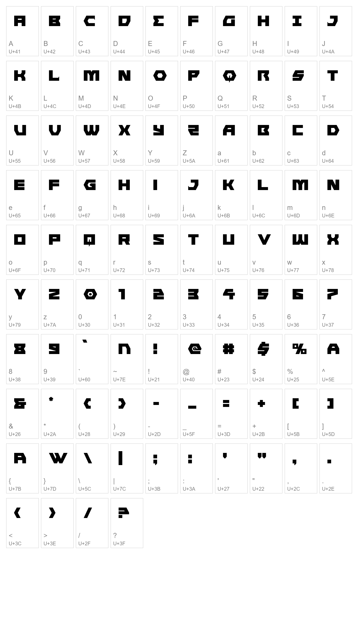 Character Map Image