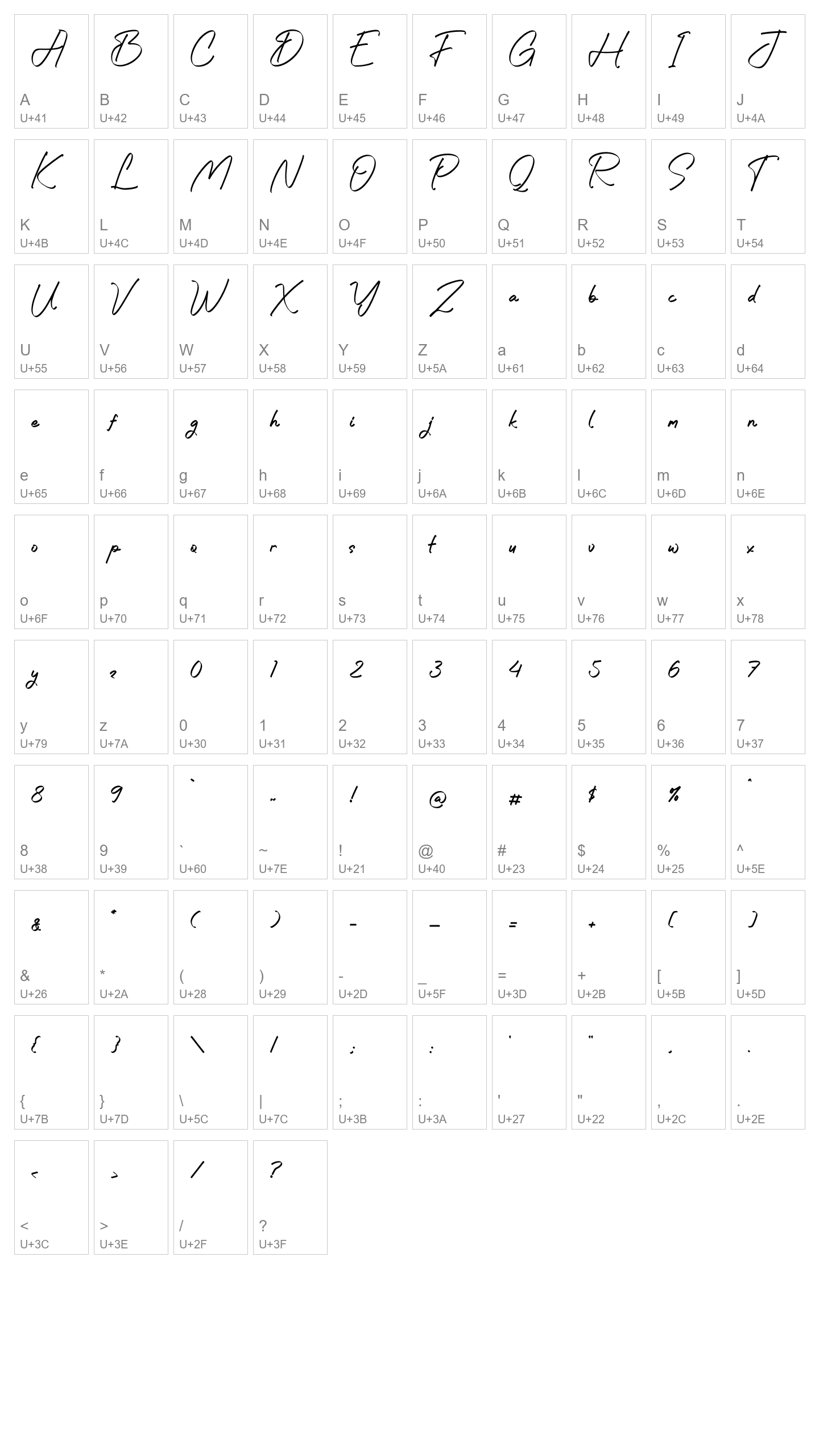 Character Map Image