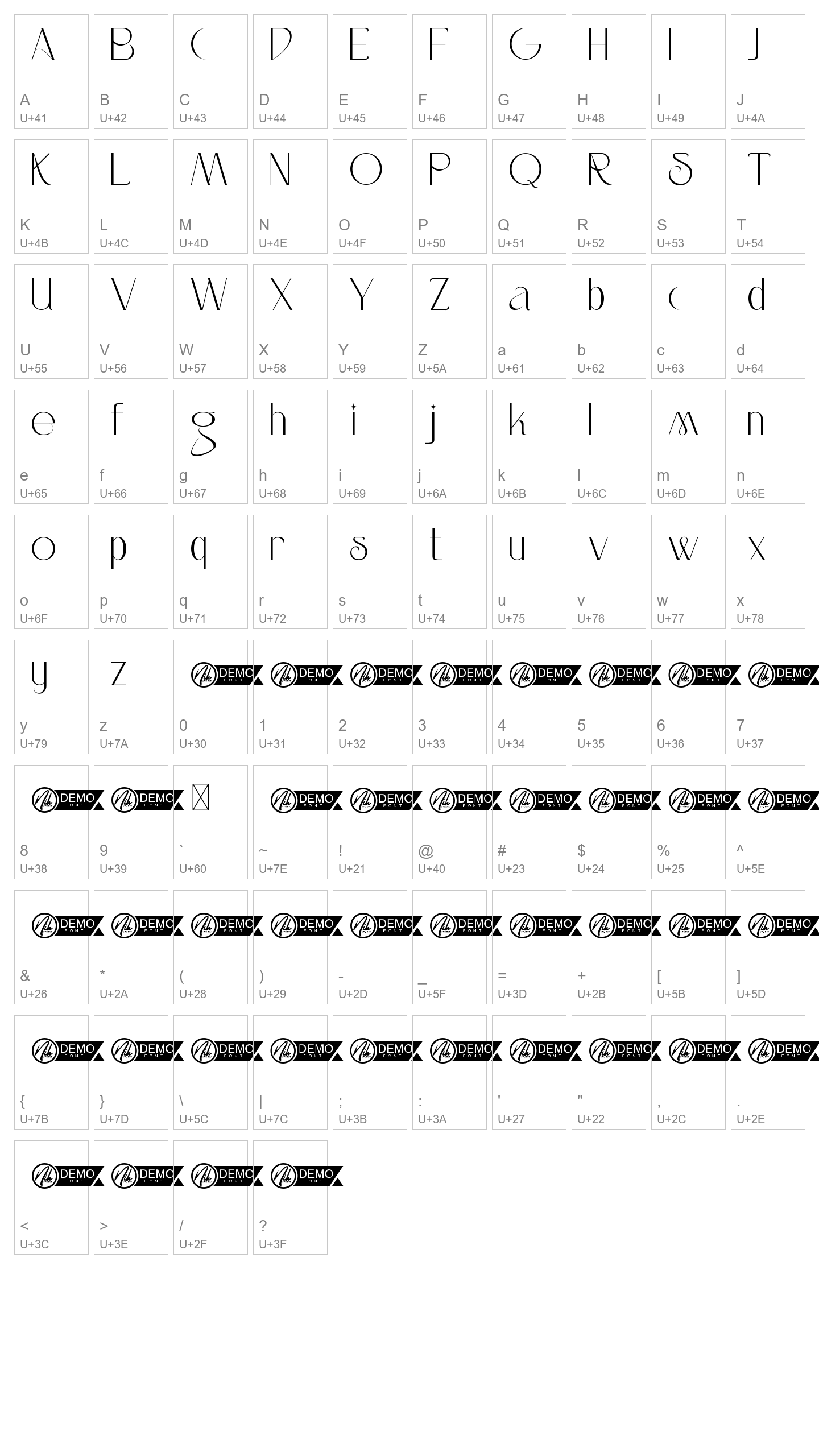 Character Map Image
