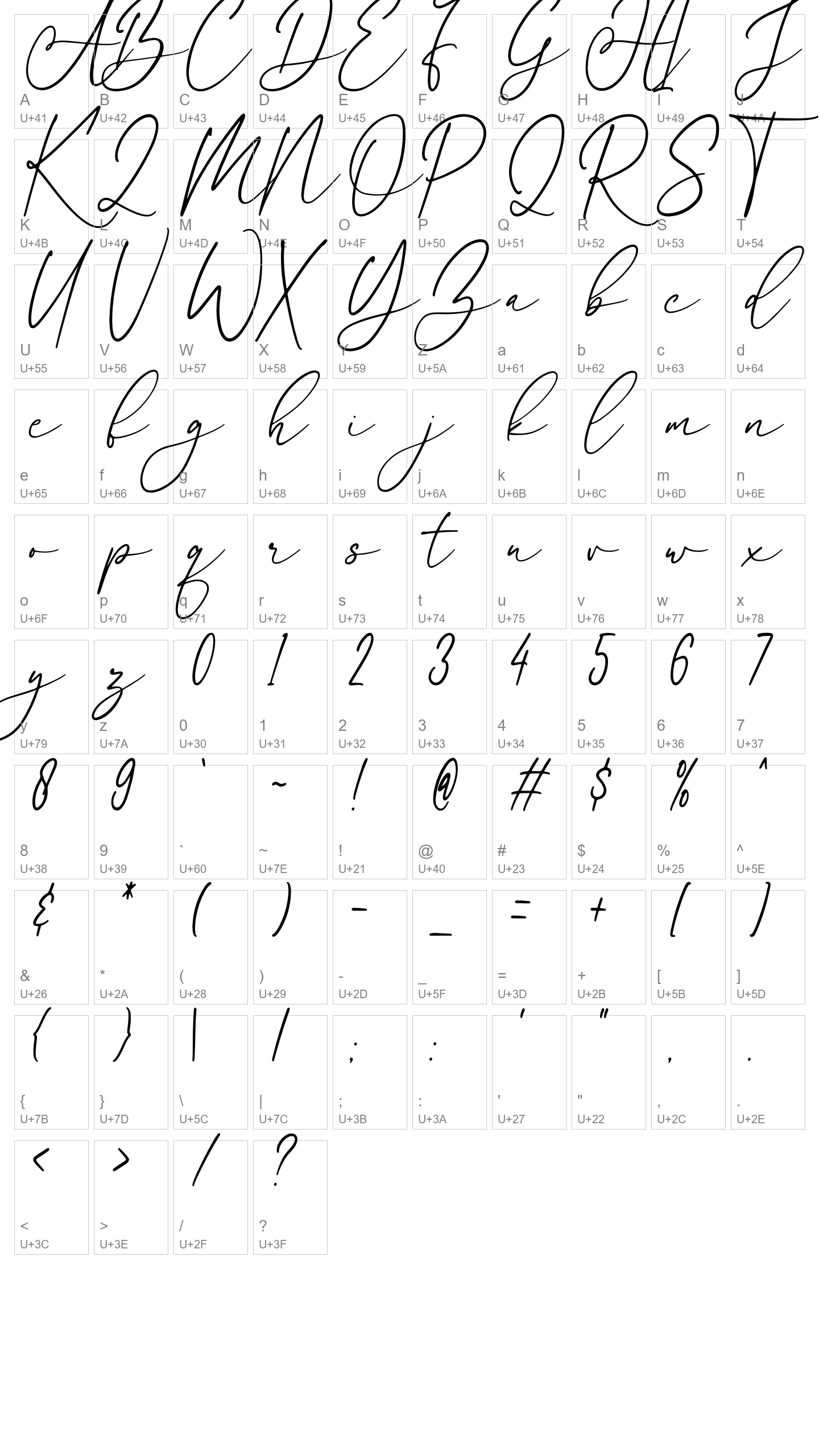 Character Map Image