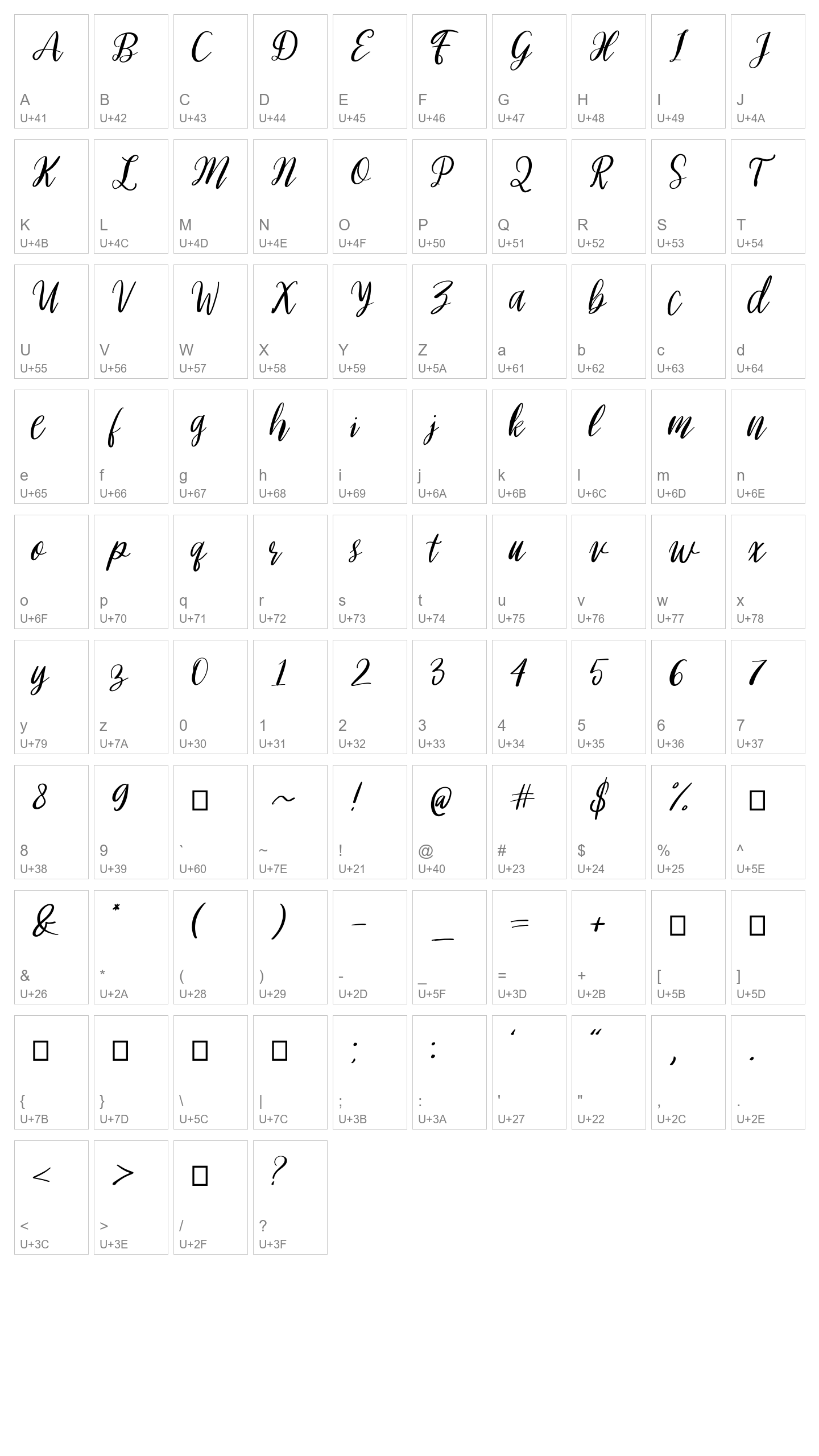 Character Map Image