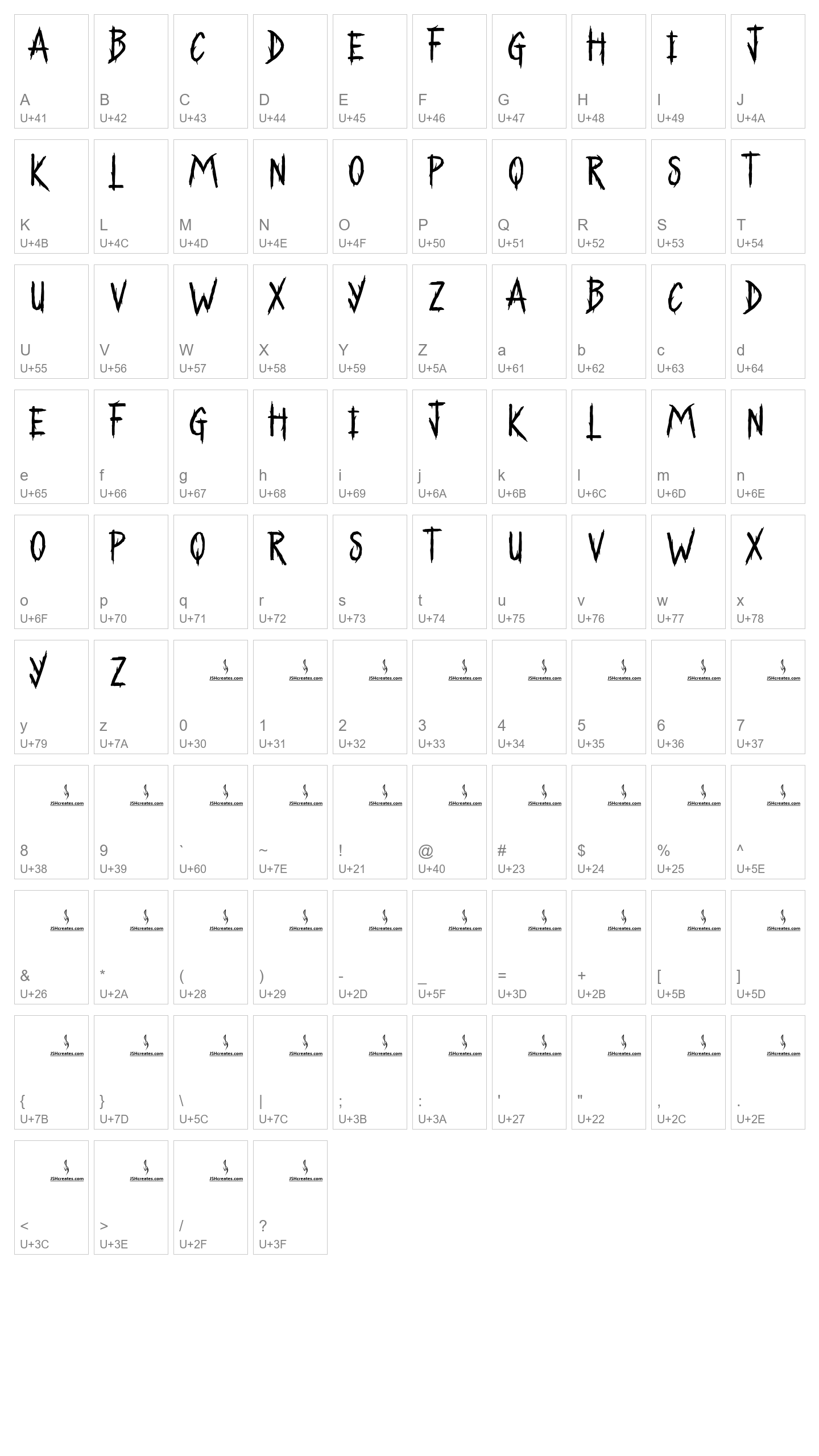 Character Map Image