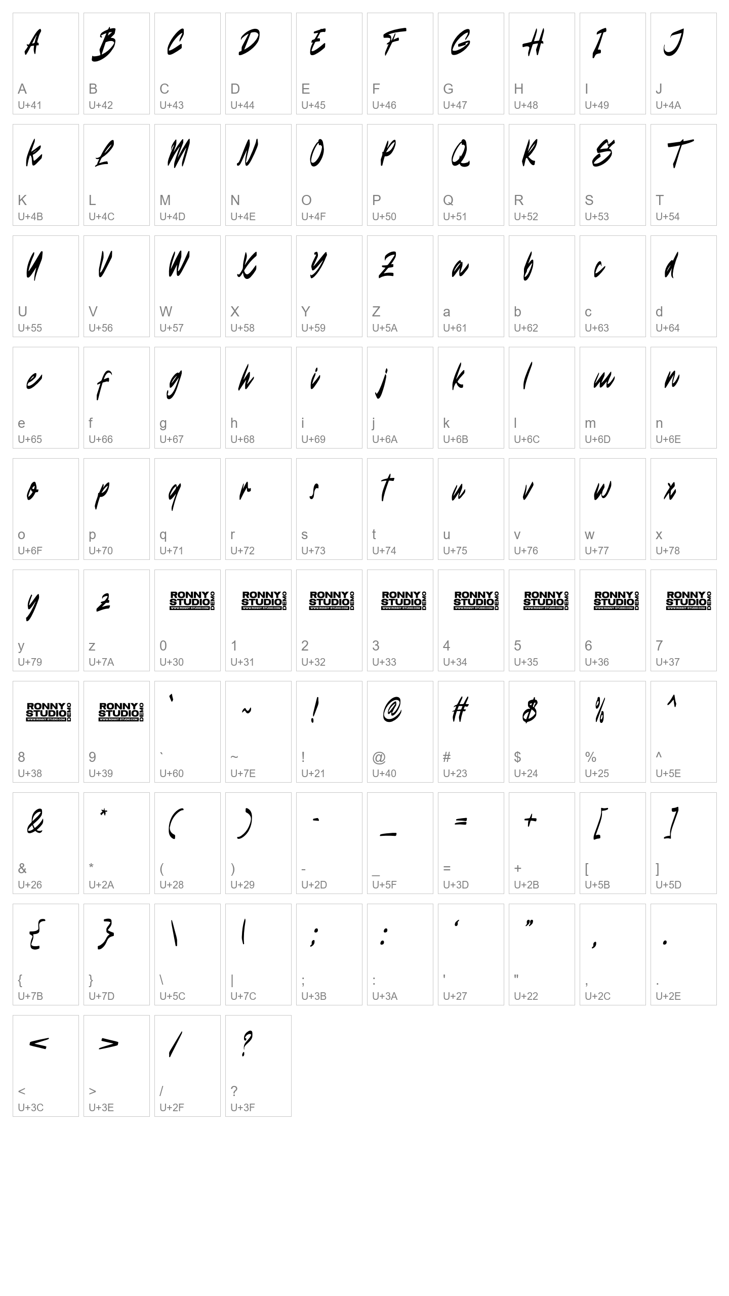 Character Map Image