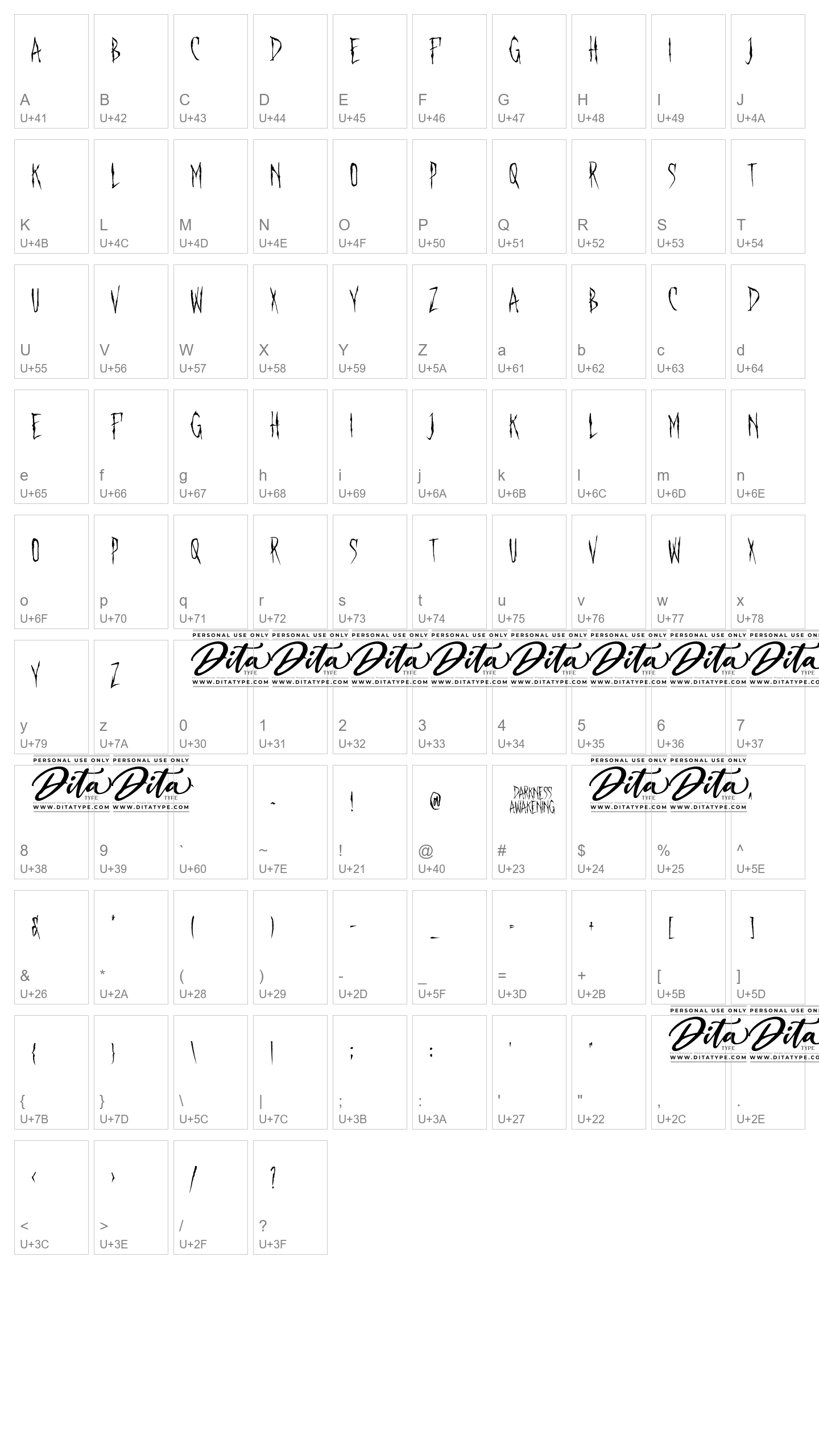 Character Map Image