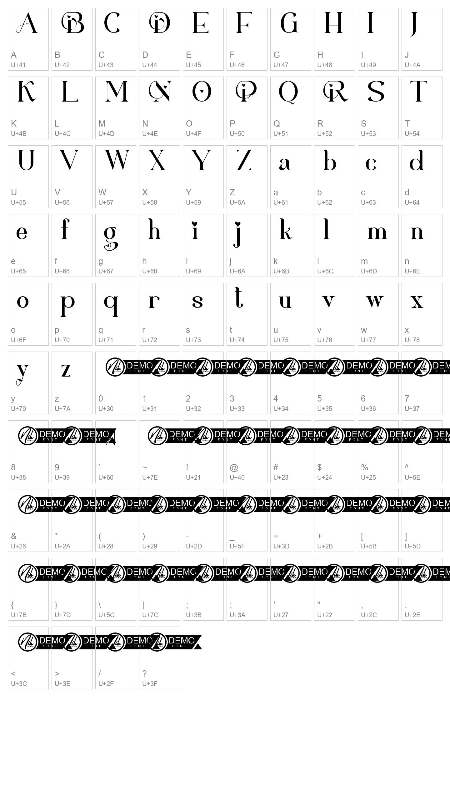 Character Map Image