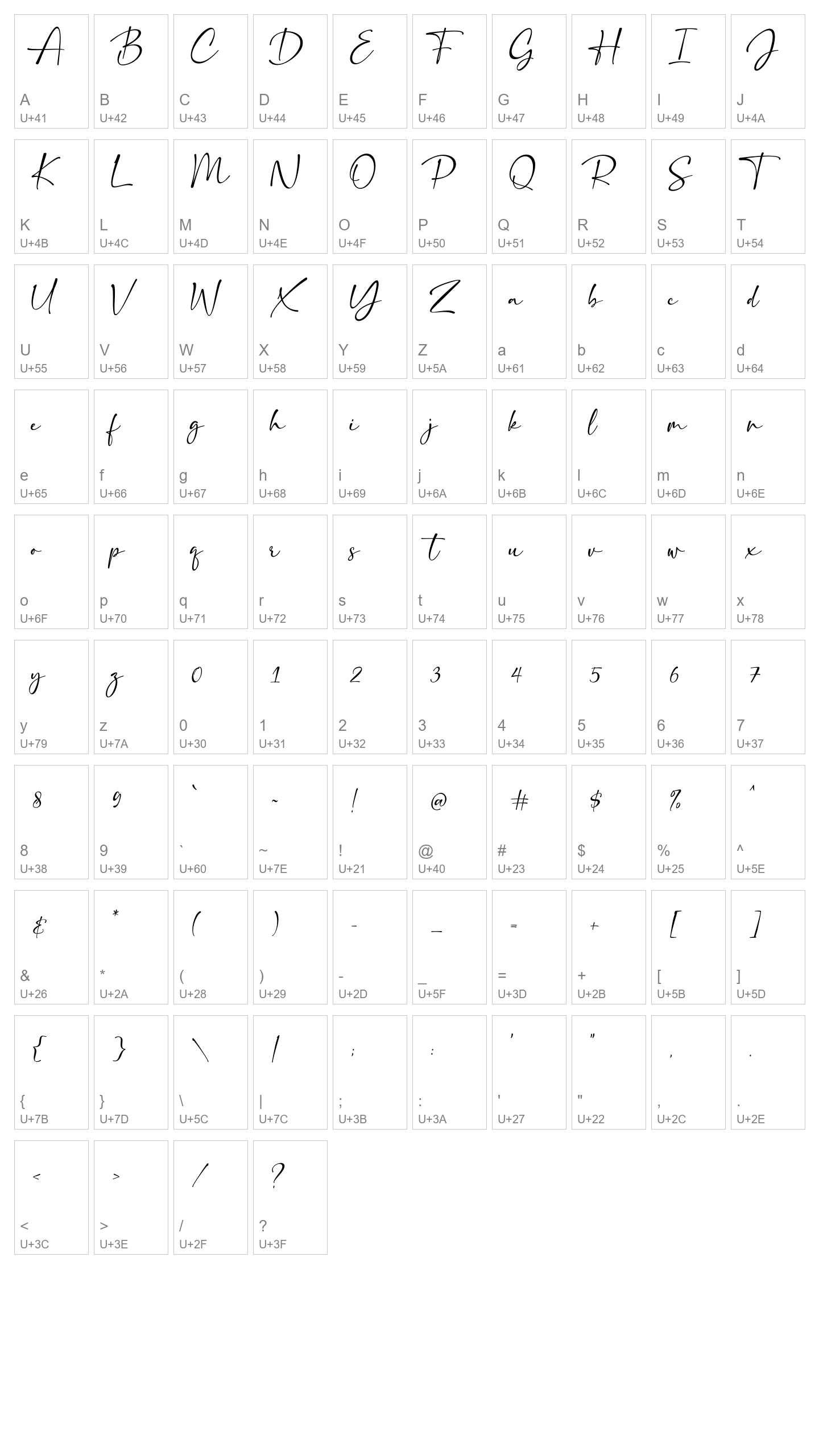 Character Map Image