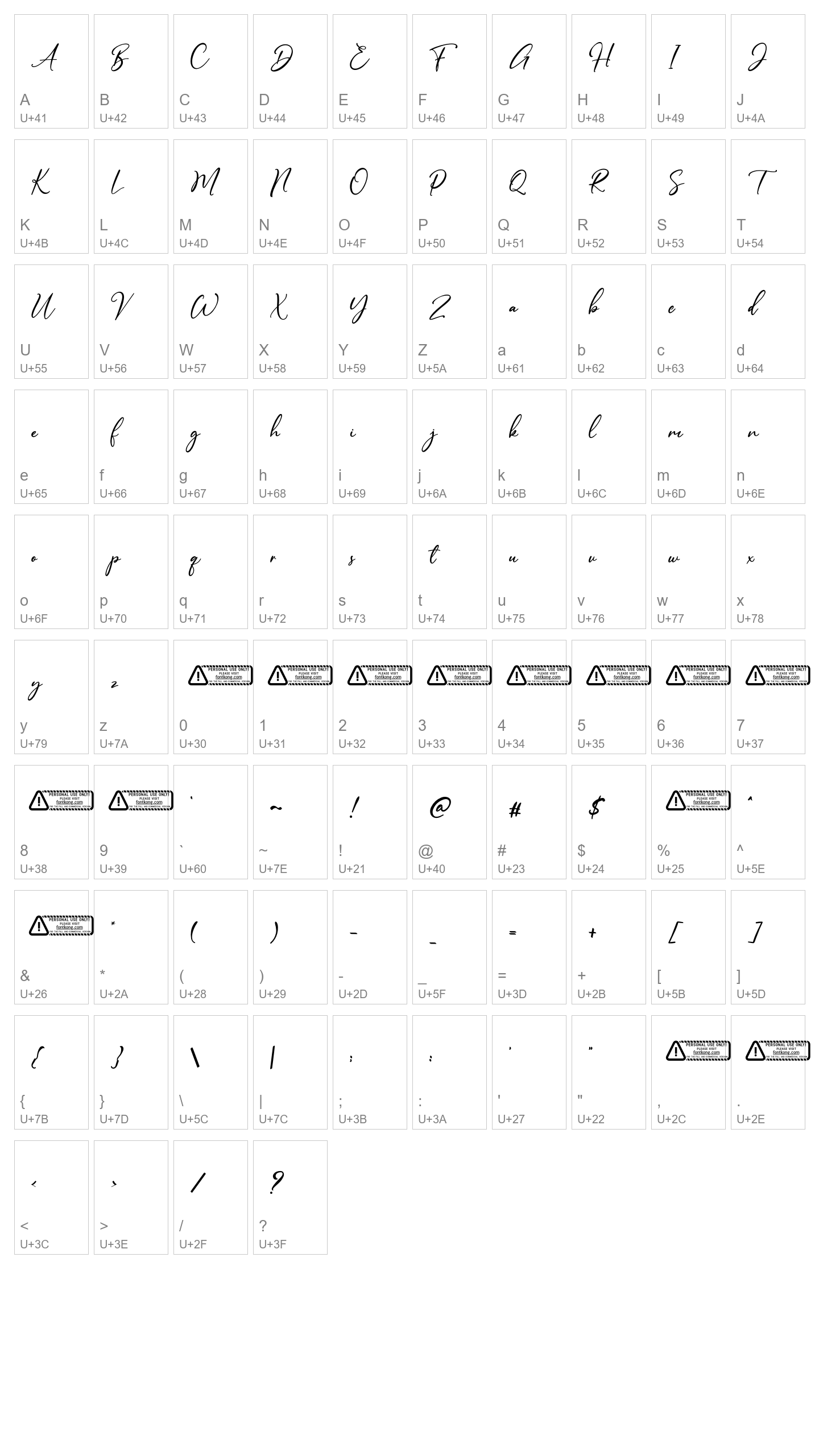 Character Map Image