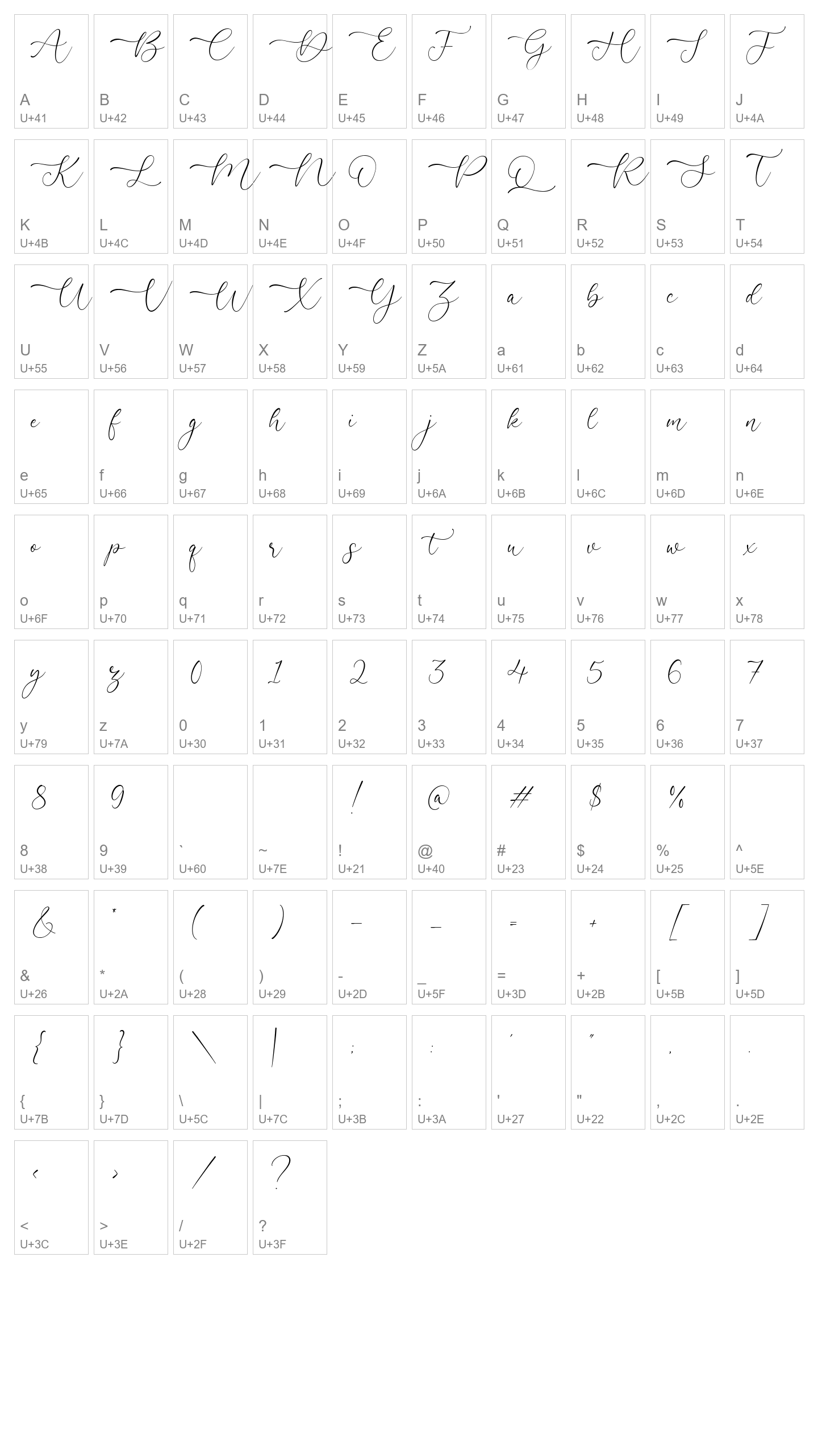 Character Map Image