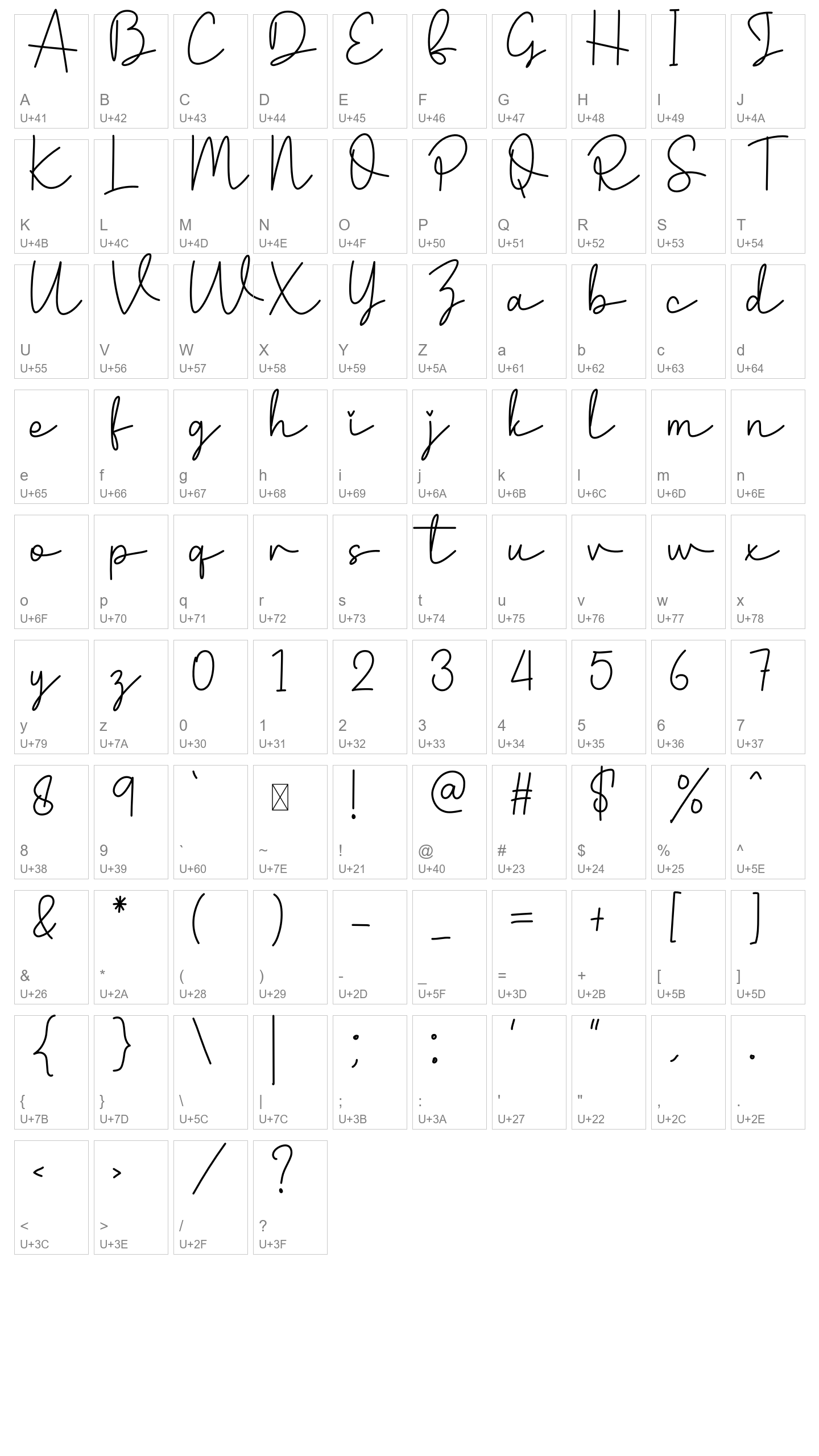 Character Map Image