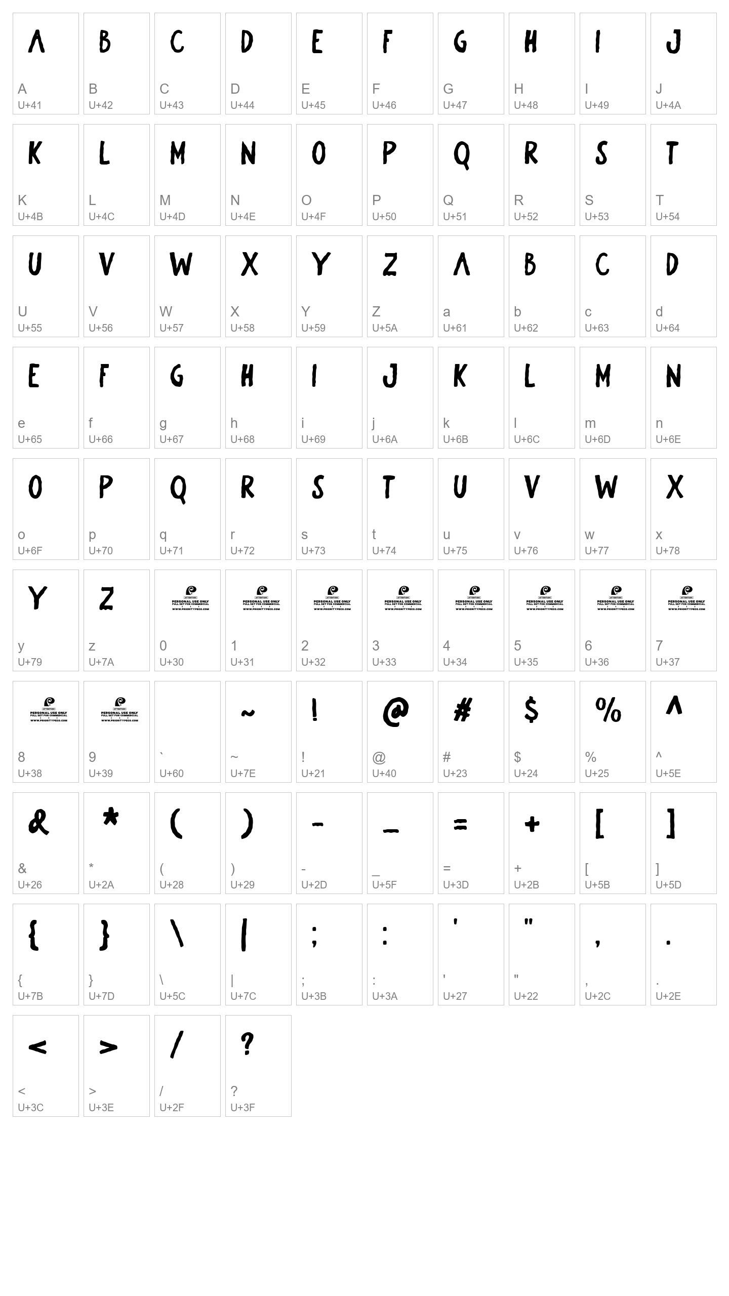 Character Map Image