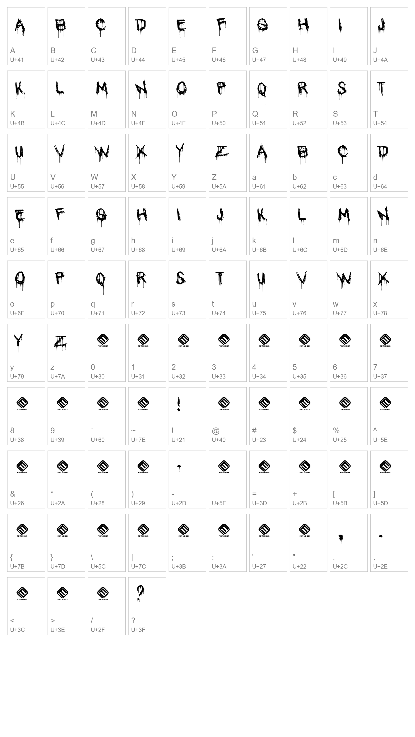 Character Map Image