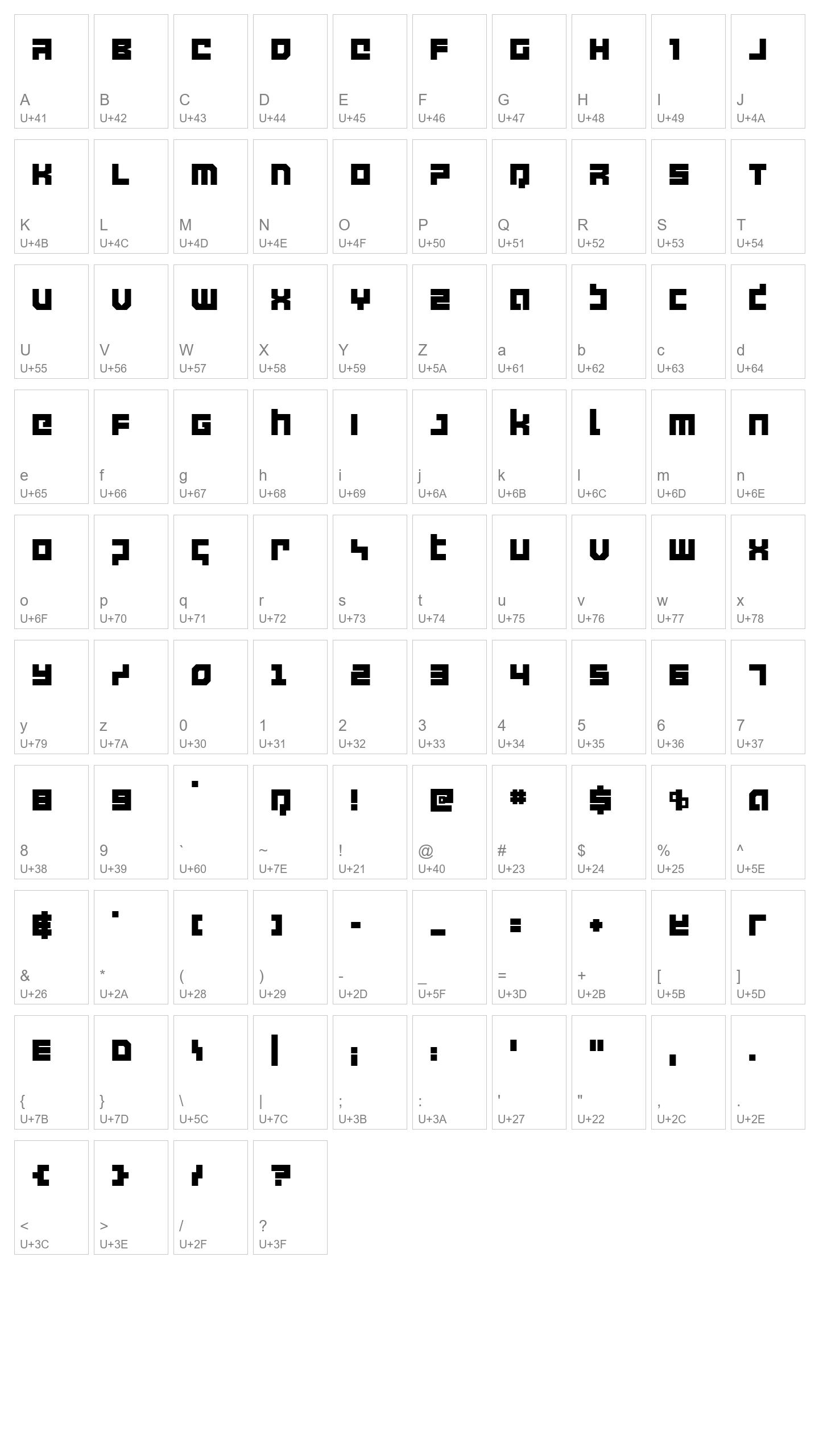 Character Map Image