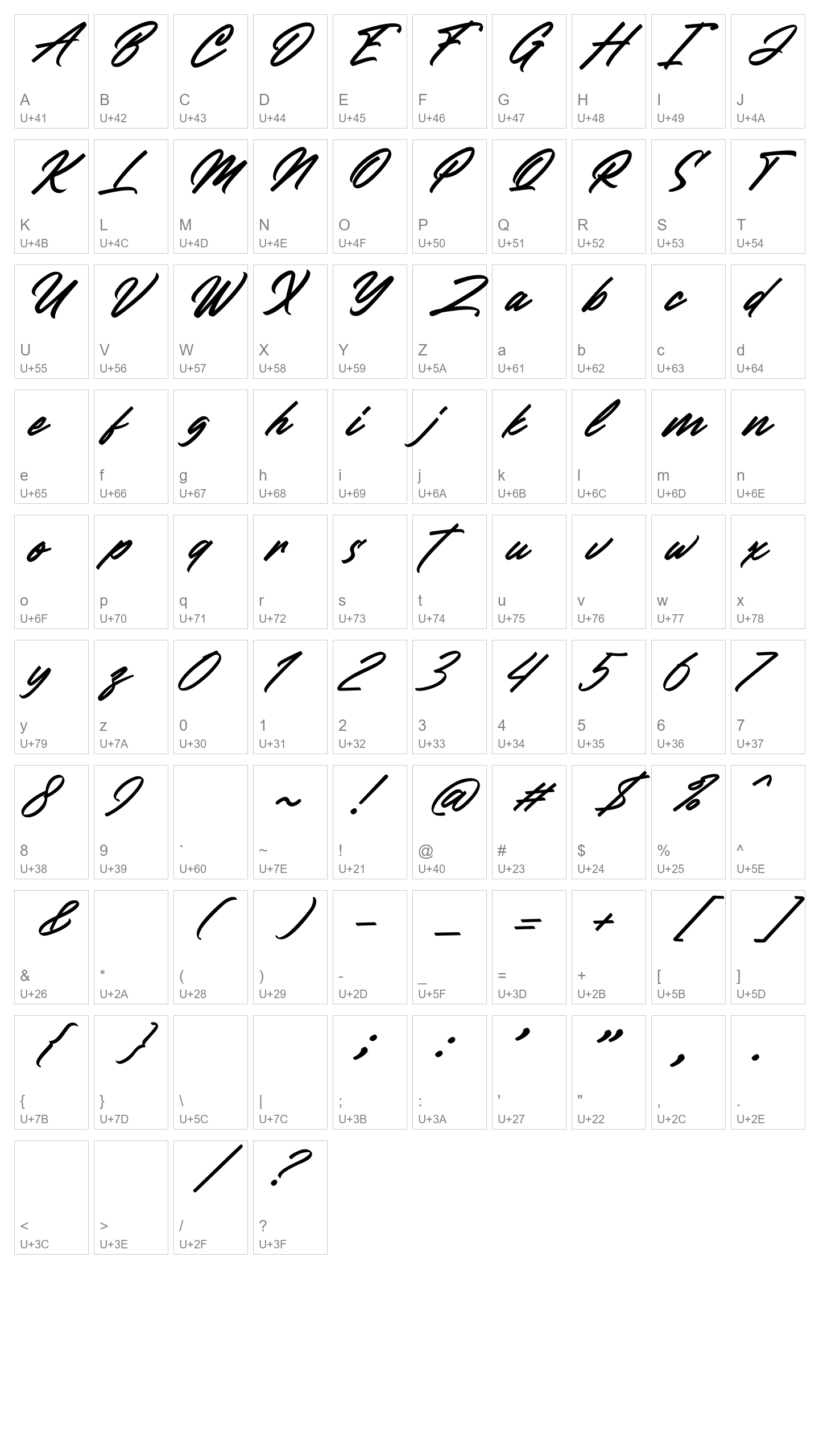 Character Map Image