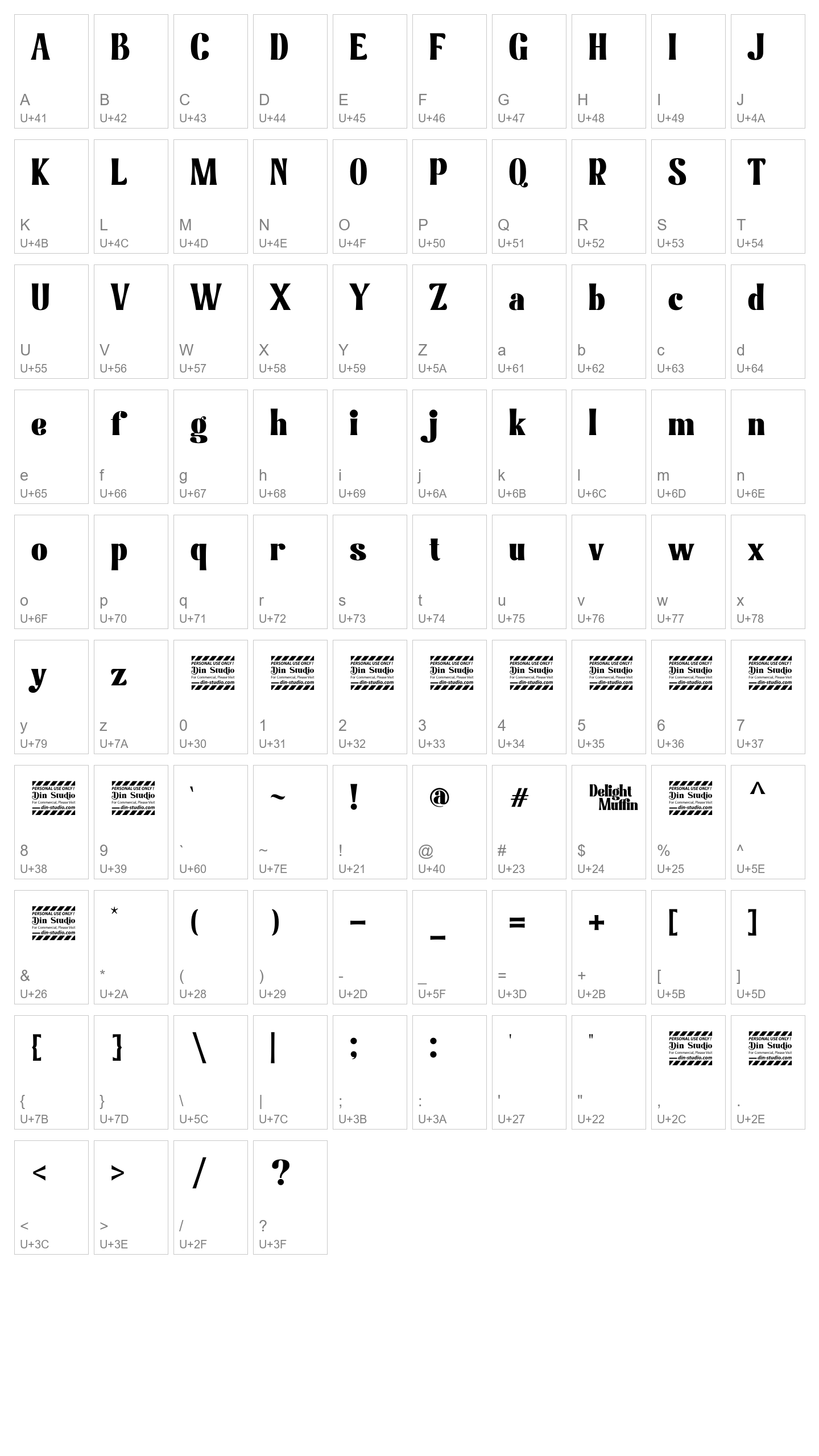 Character Map Image