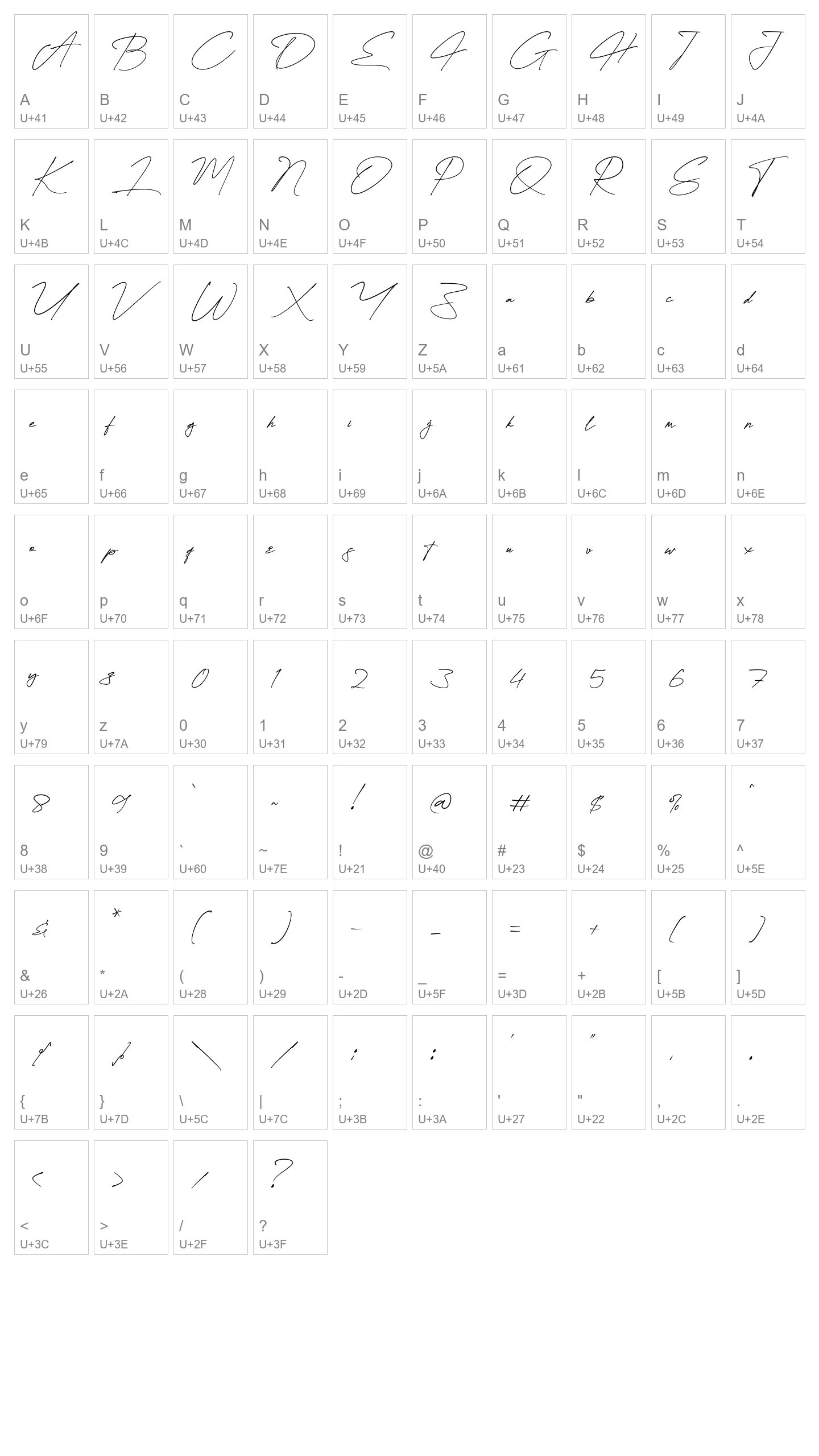 Character Map Image