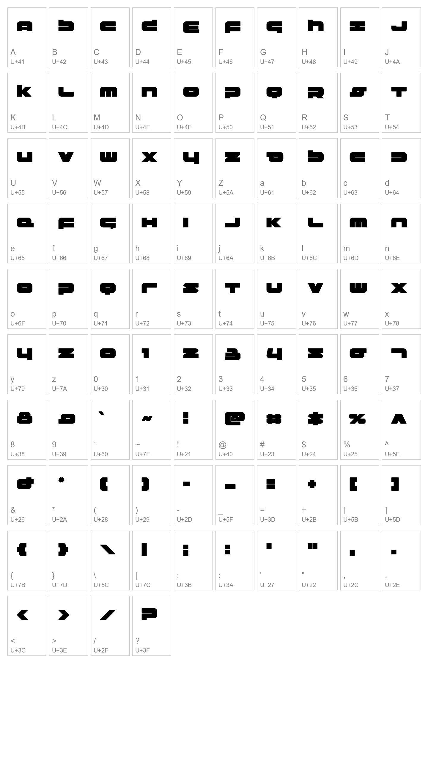 Character Map Image