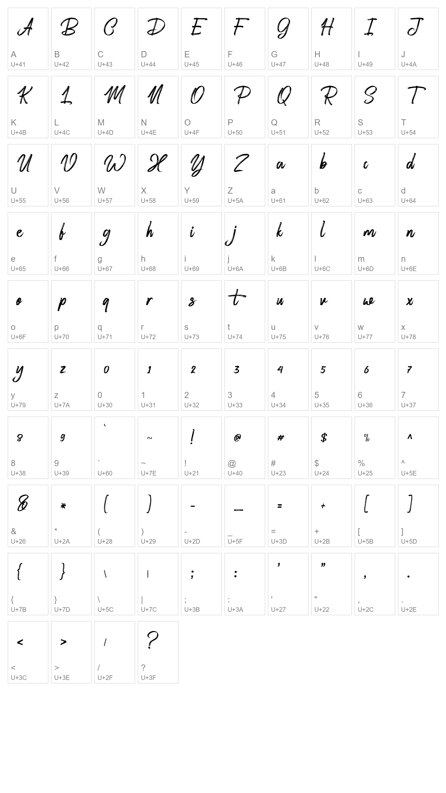 Character Map Image