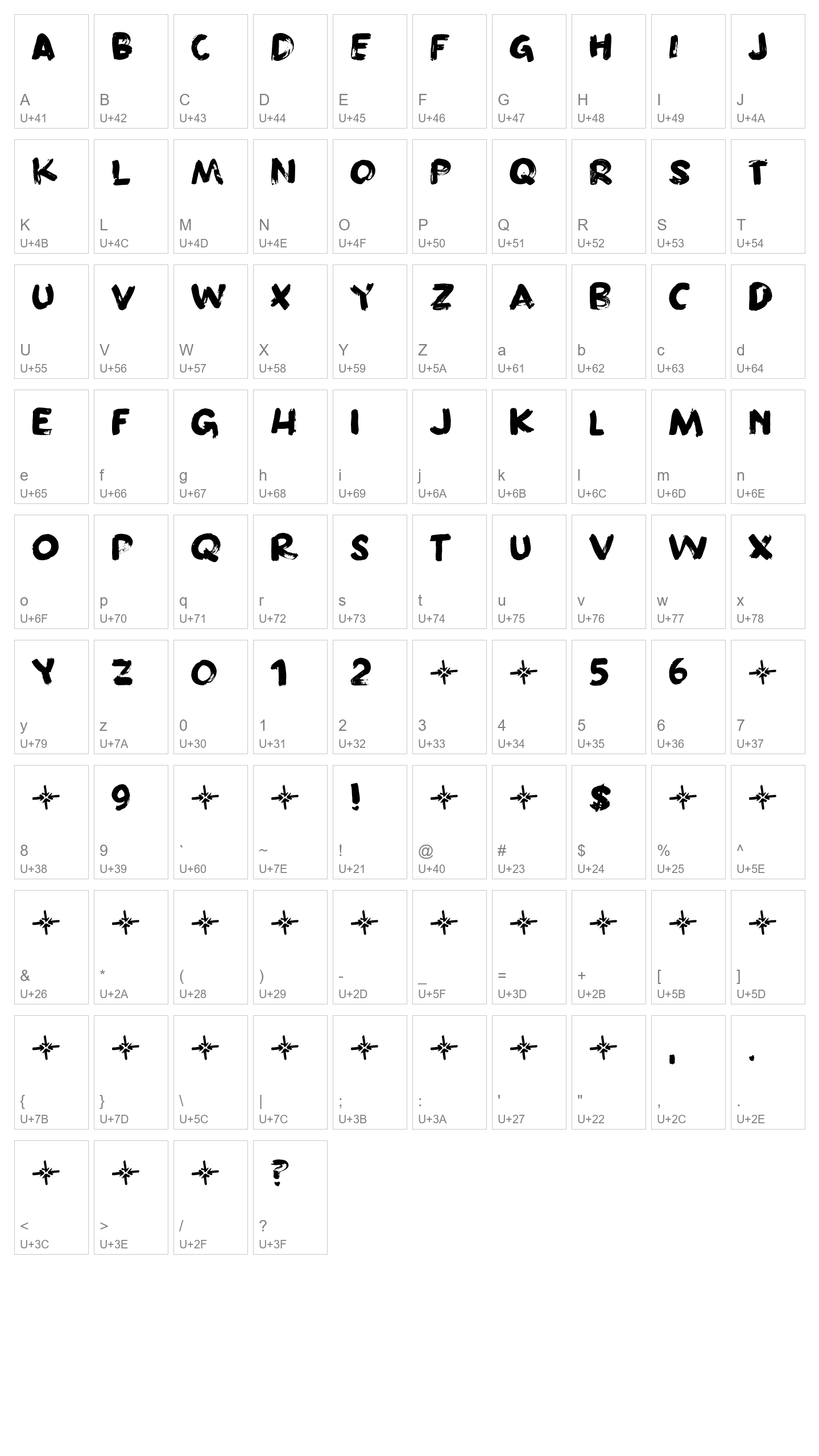 Character Map Image