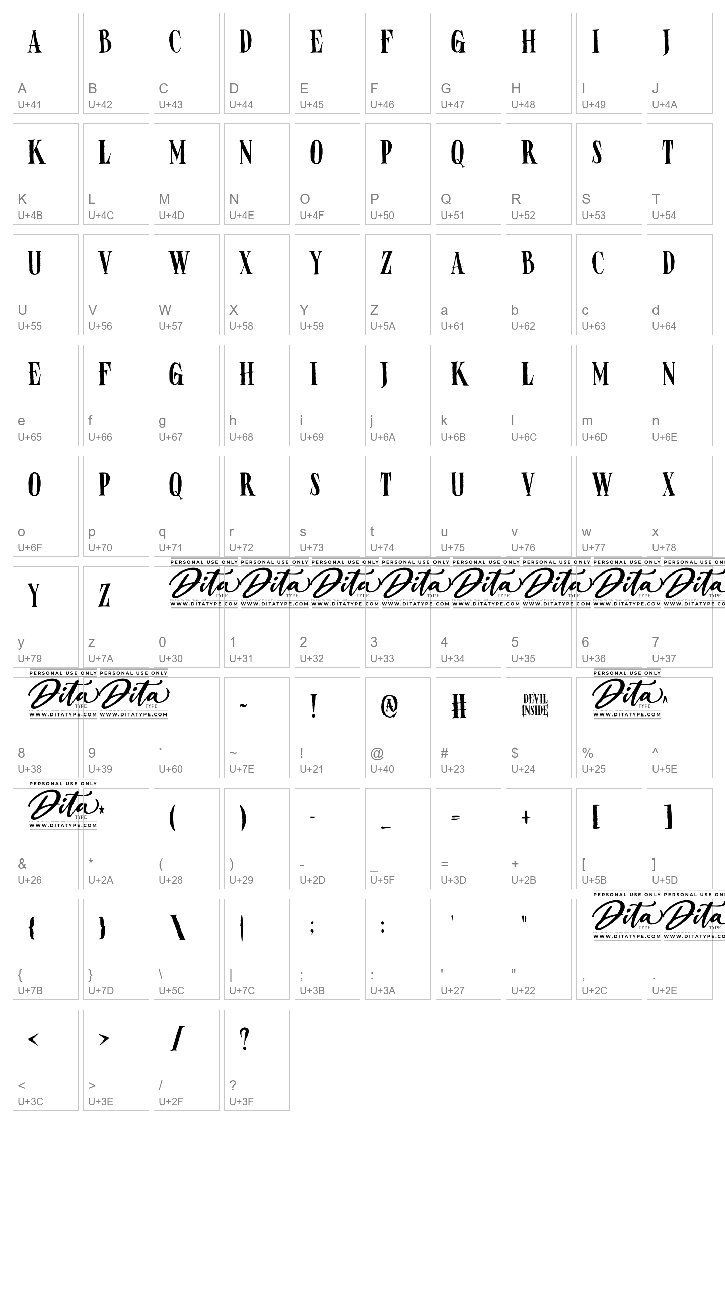 Character Map Image