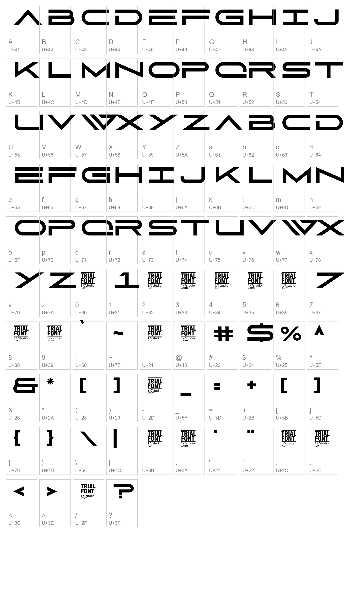 Character Map Image