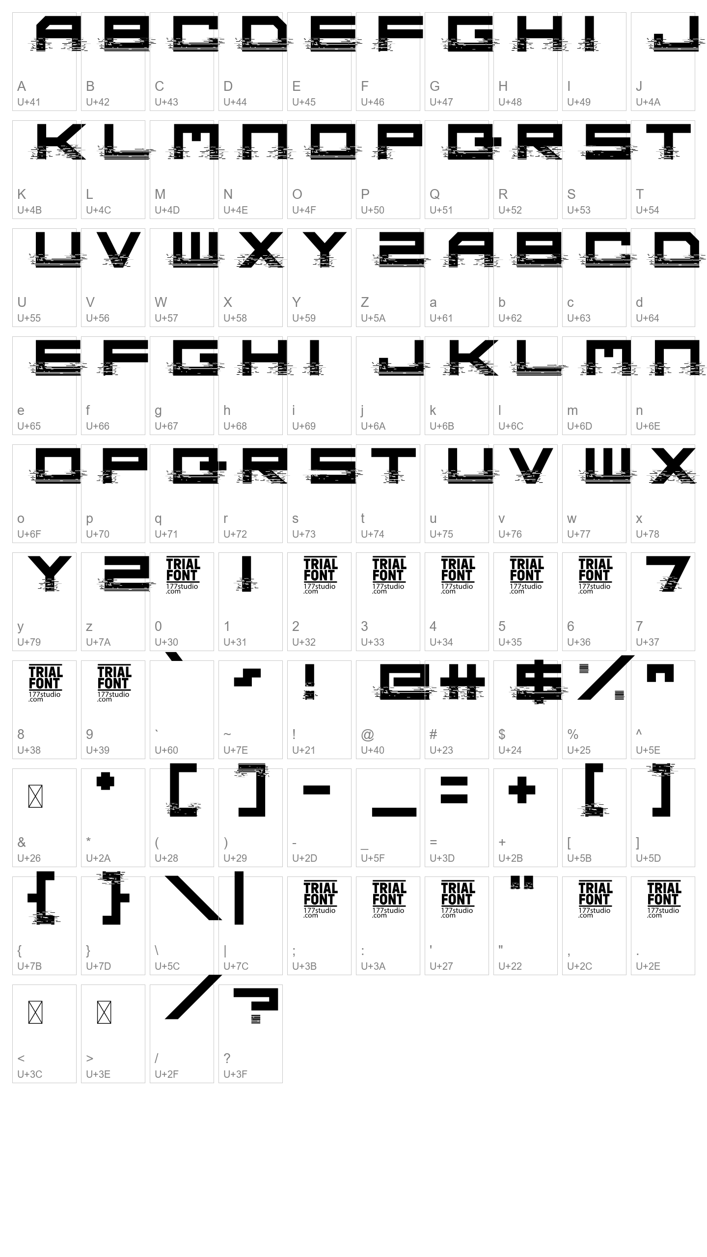 Character Map Image