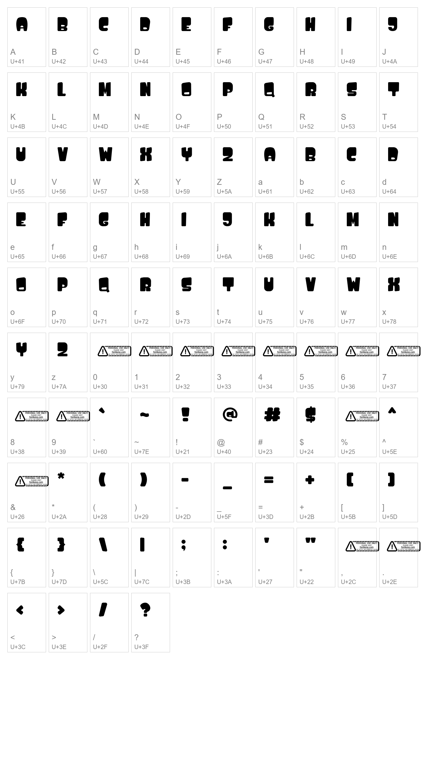 Character Map Image