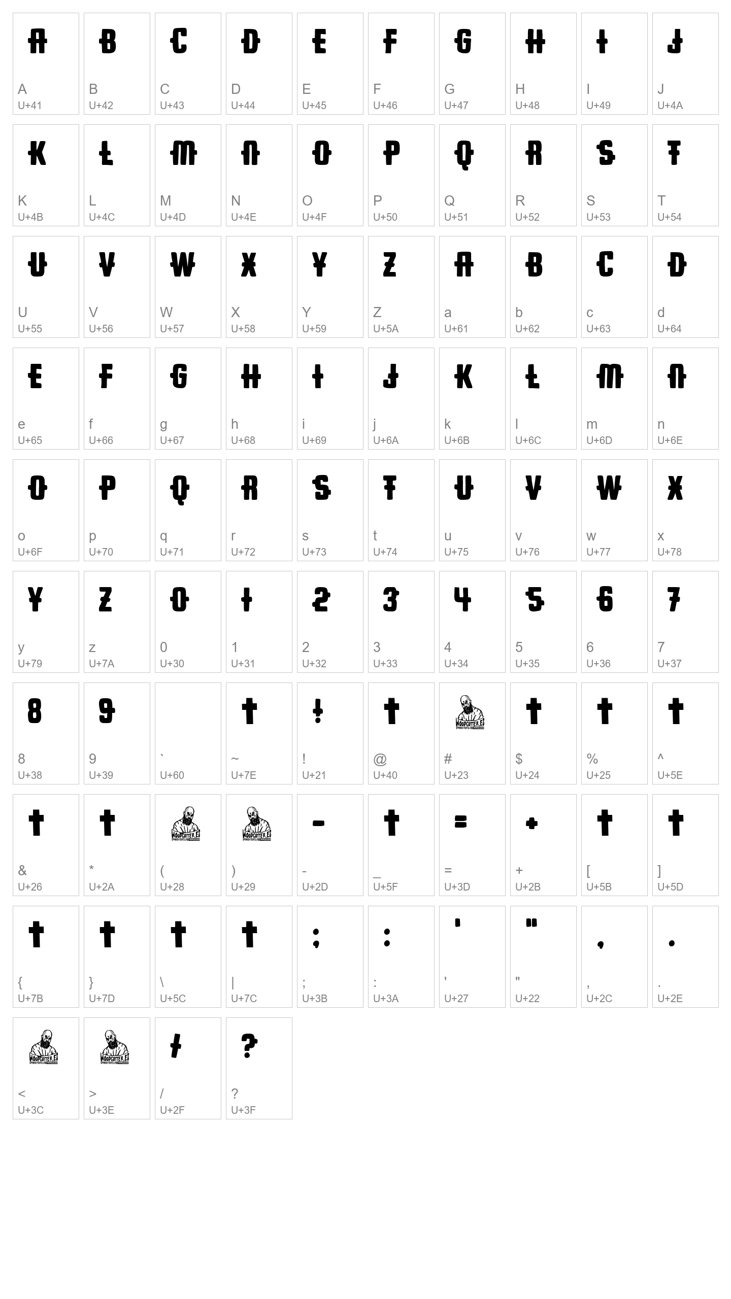 Character Map Image