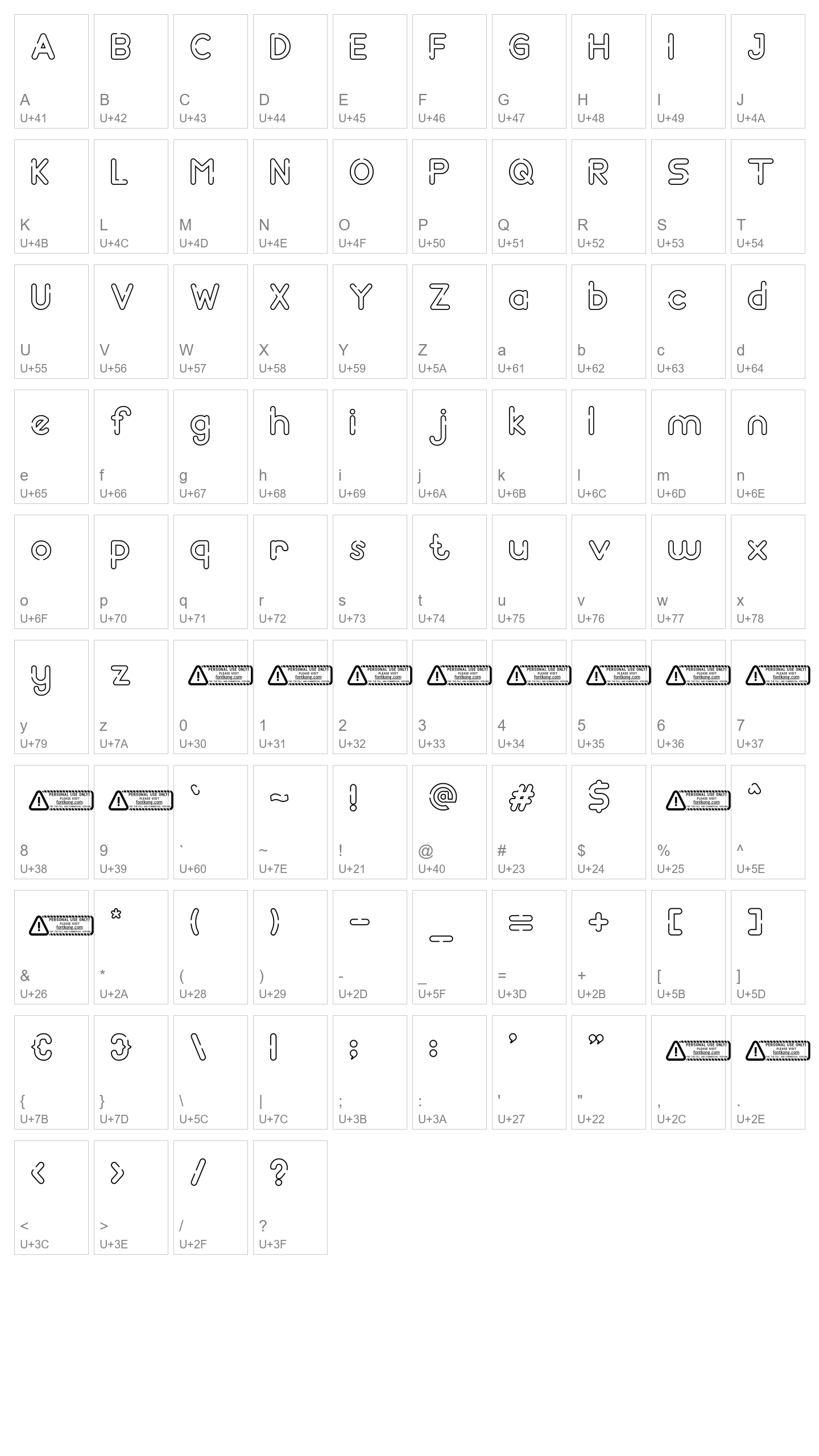 Character Map Image