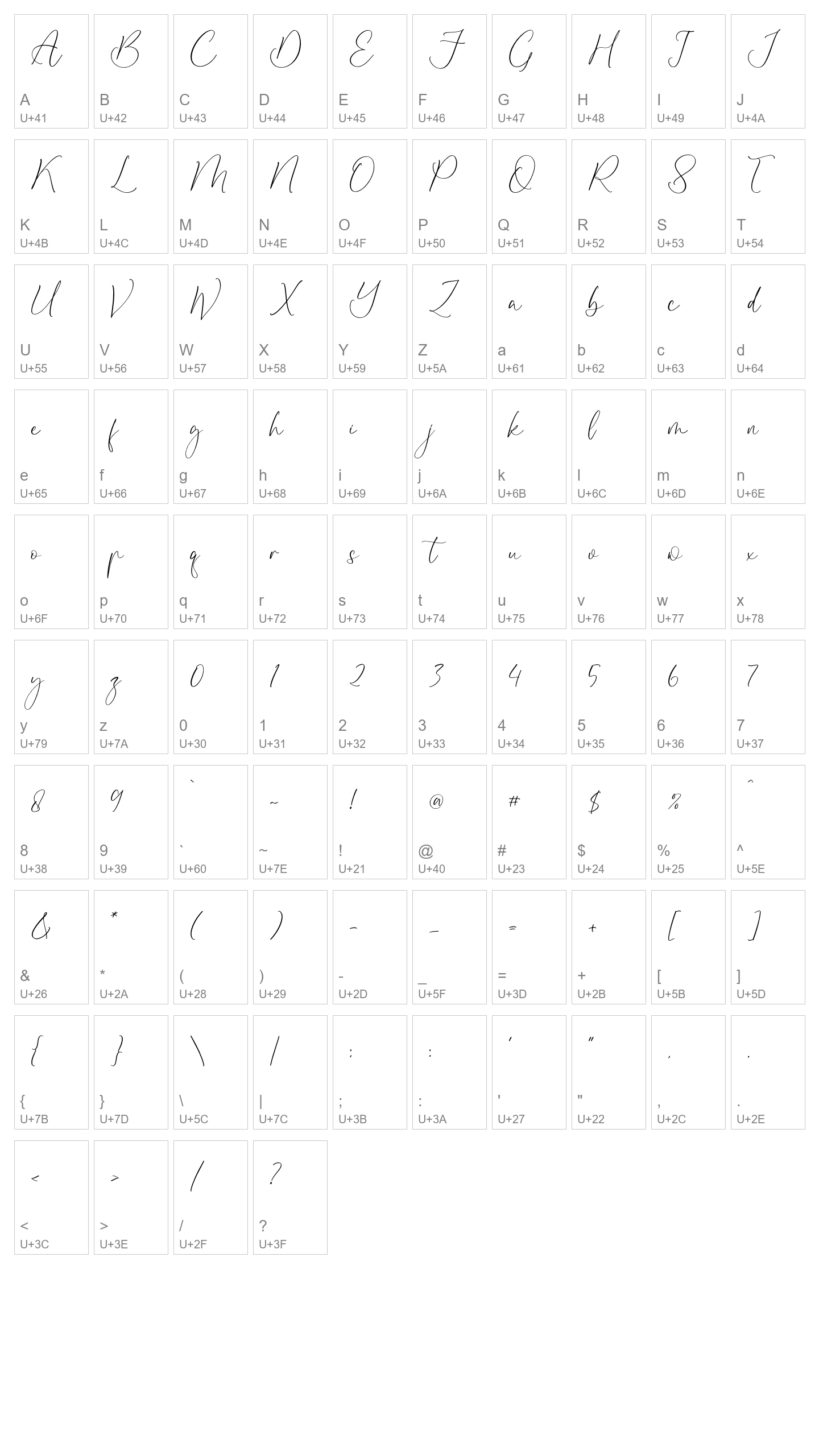 Character Map Image