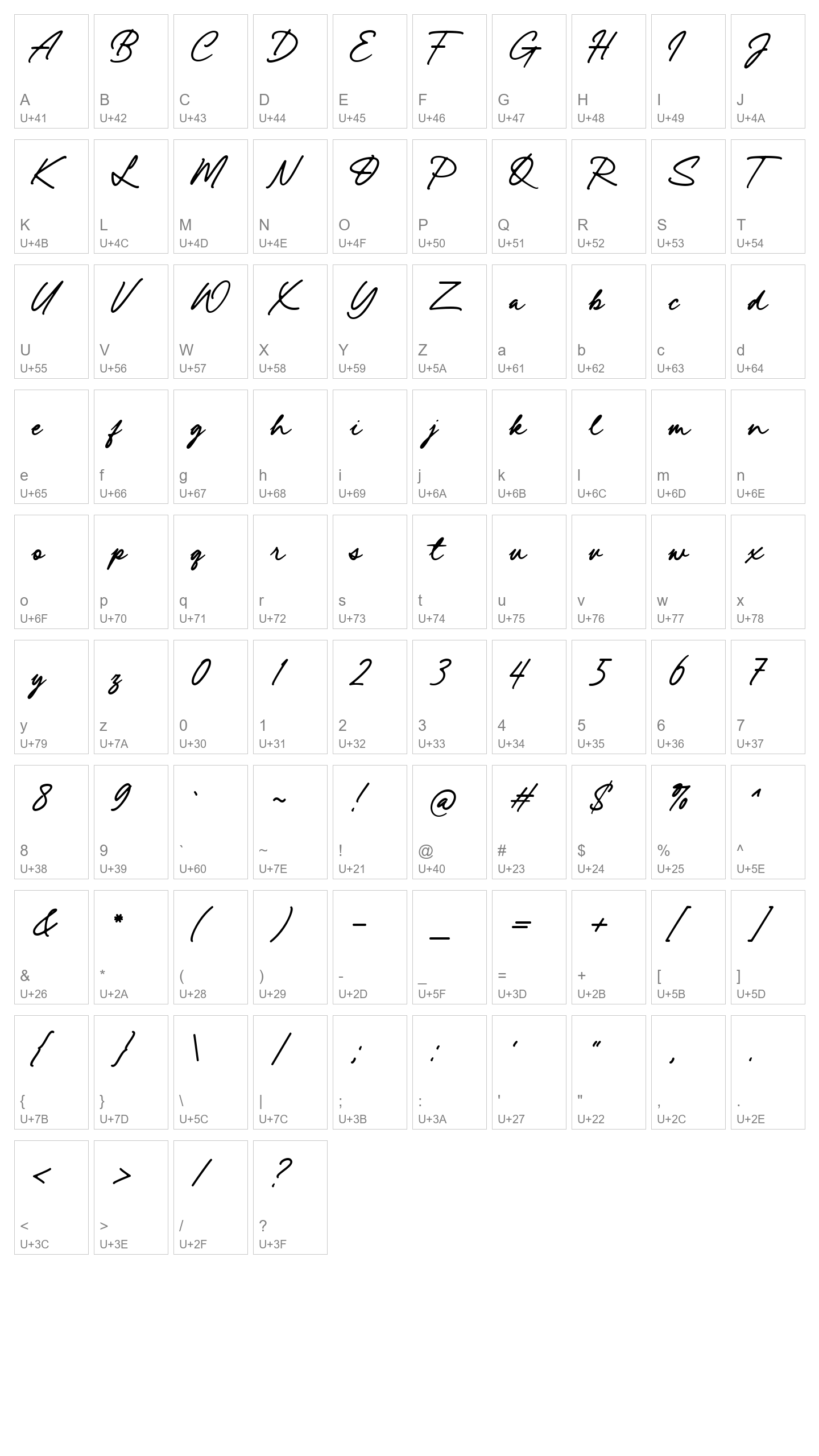 Character Map Image