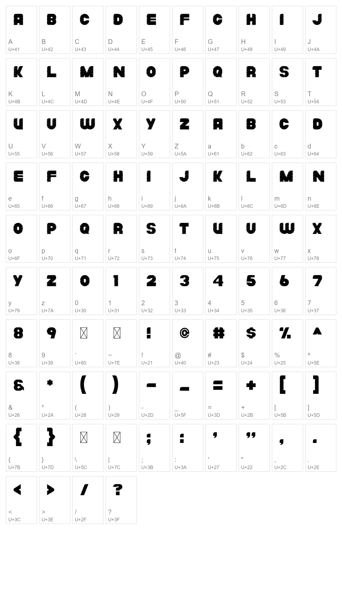 Character Map Image