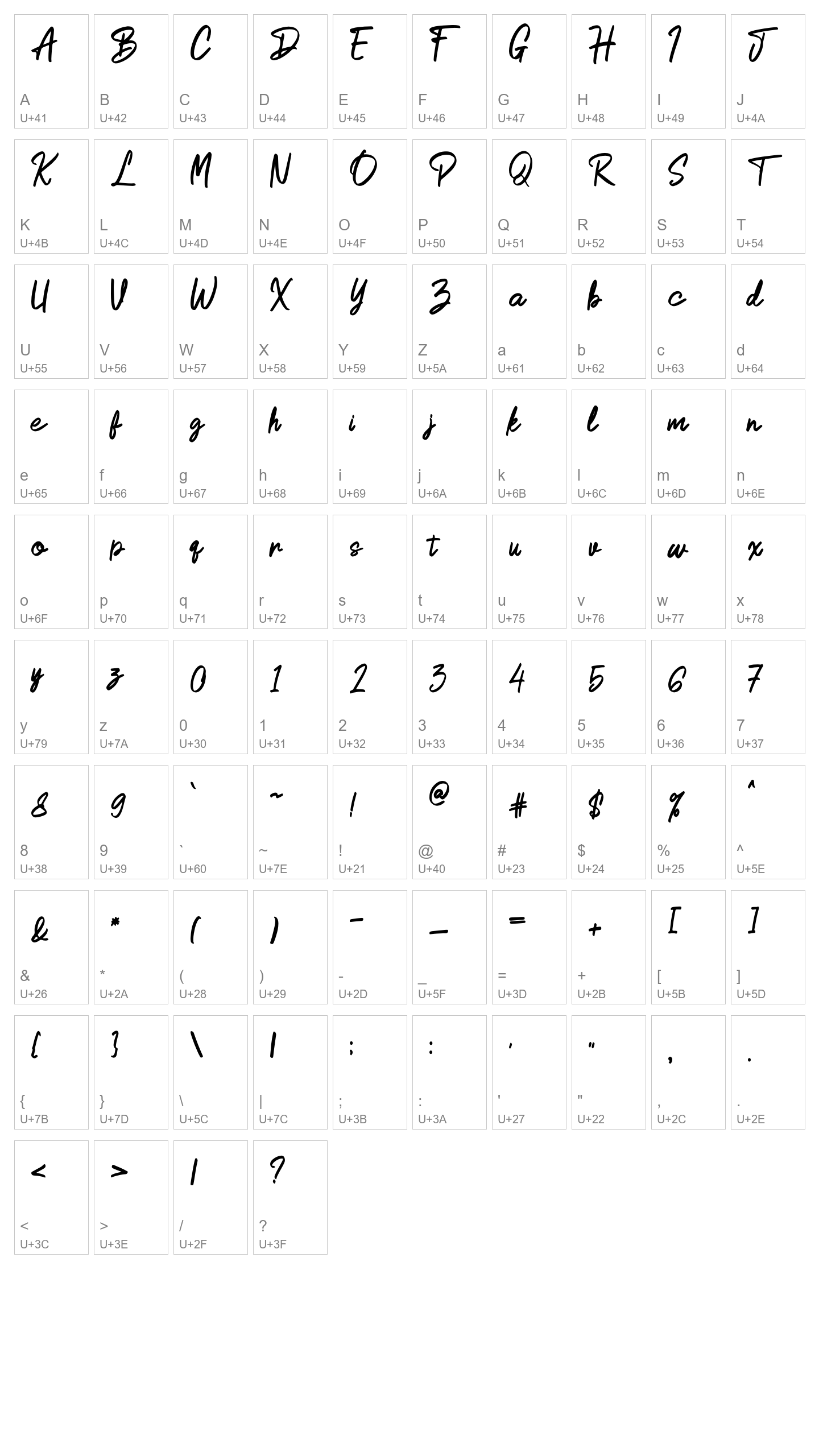 Character Map Image