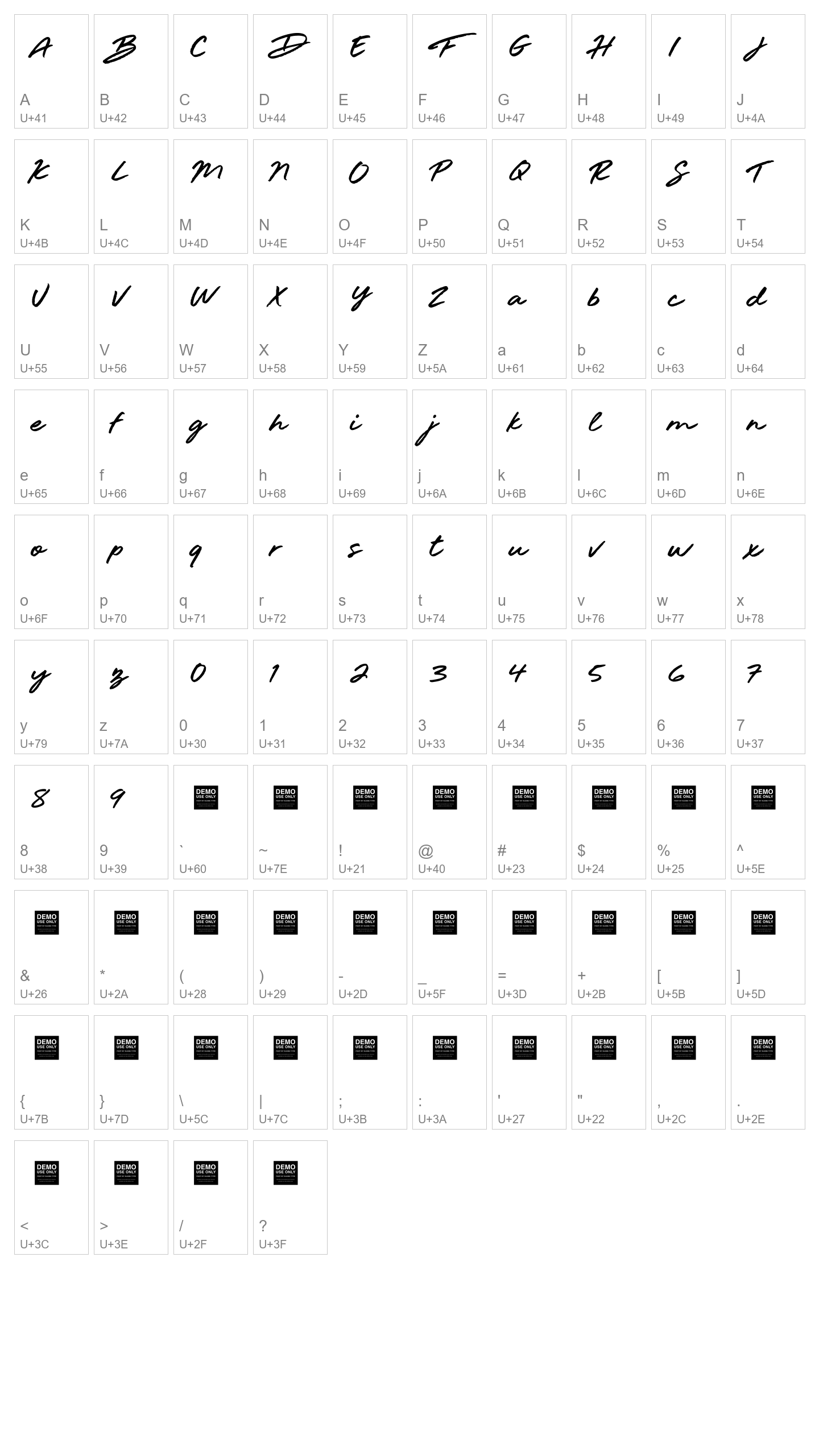 Character Map Image