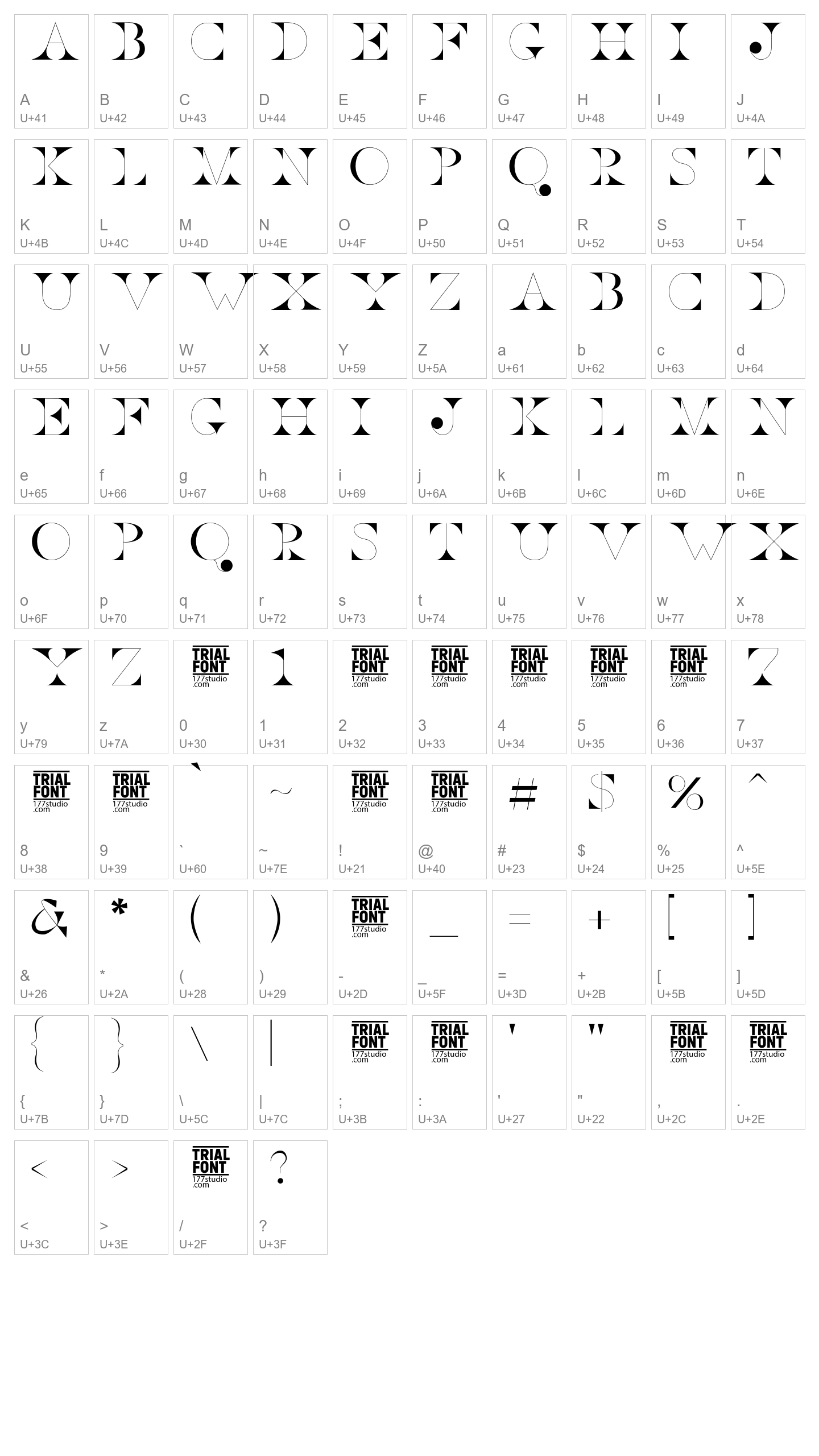 Character Map Image