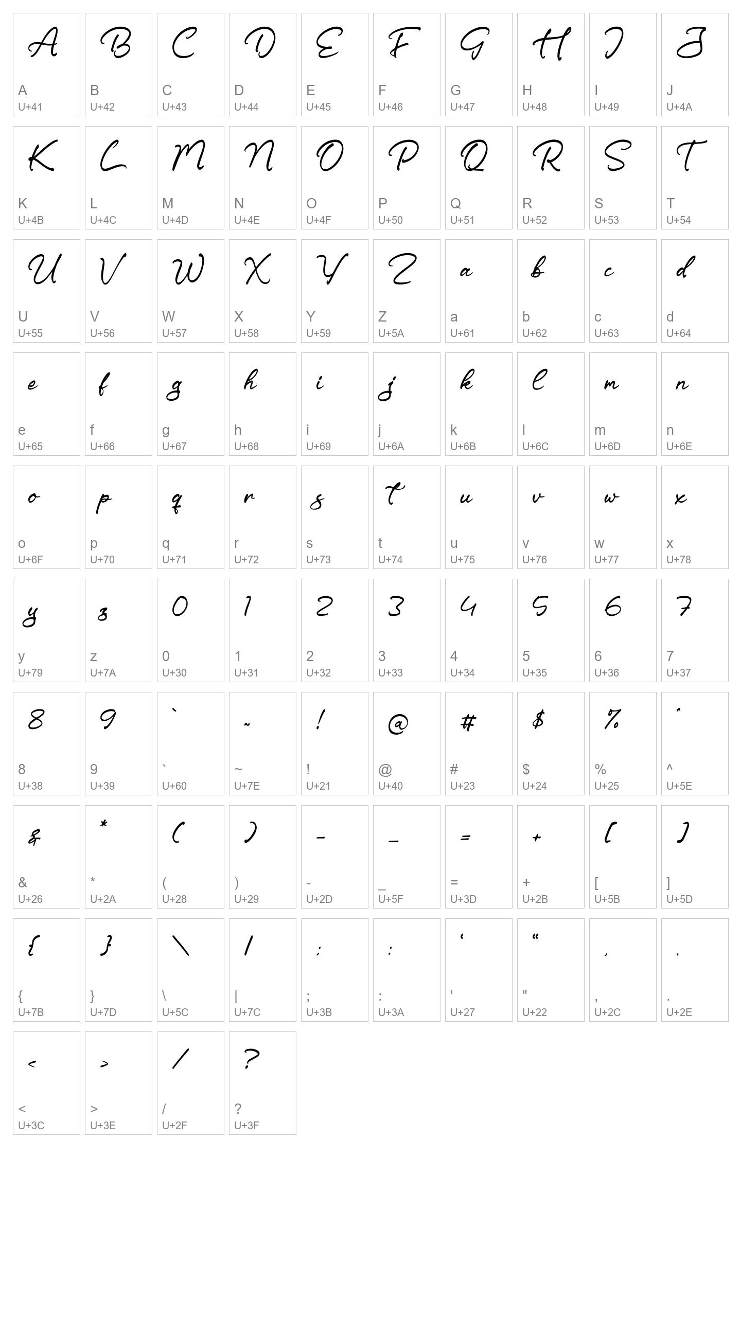 Character Map Image