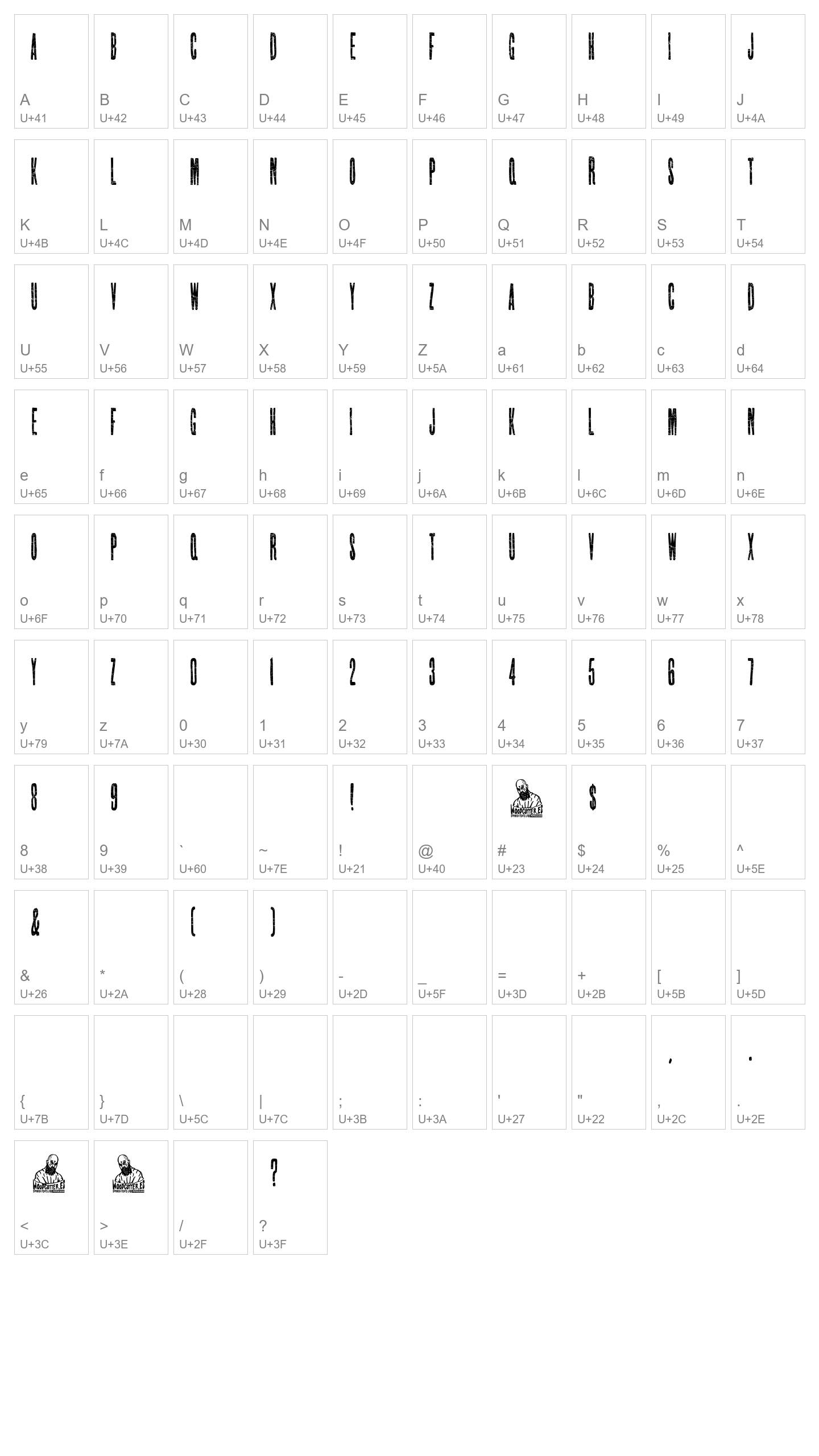 Character Map Image