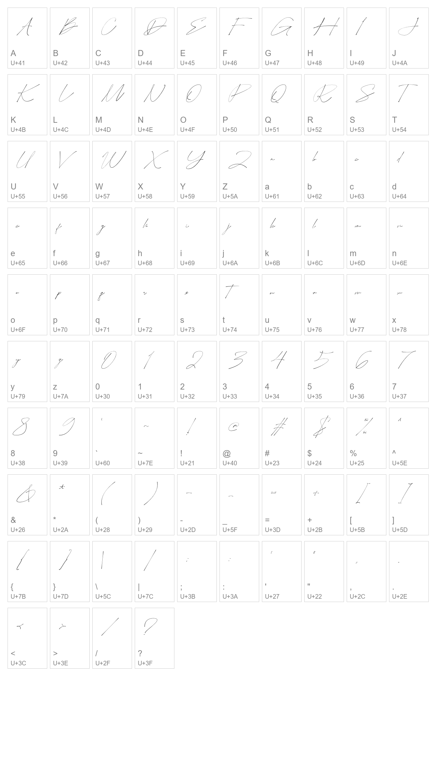 Character Map Image